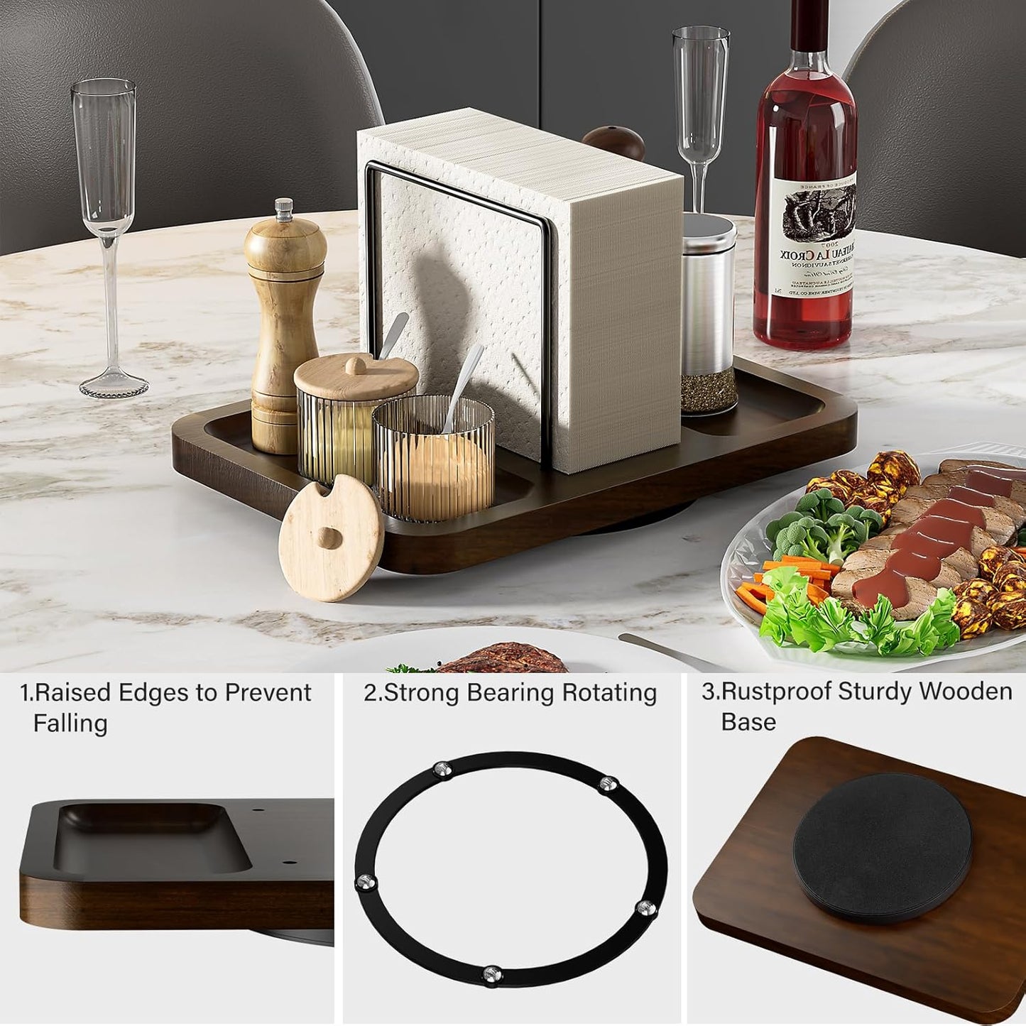 Napkin Holder / Standing Paper Towel Holder / Brown