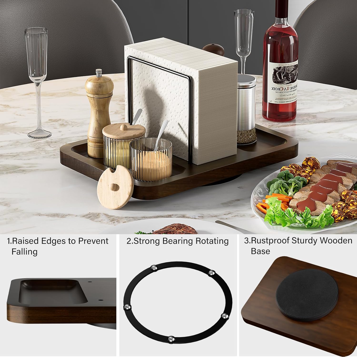 Napkin Holder / Standing Paper Towel Holder / Brown