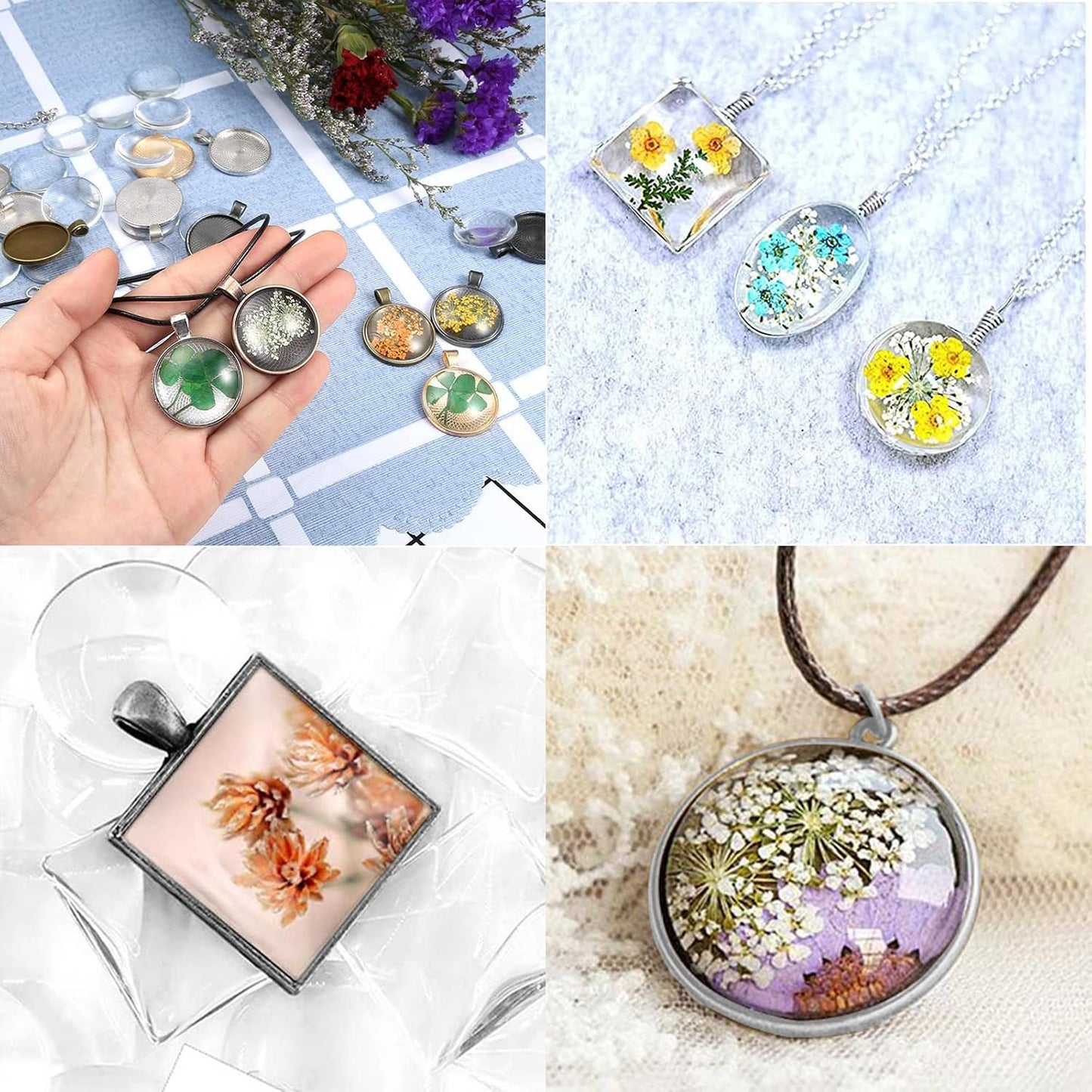 Resin Jewelry Molds Pendant Trays Making Kit / Set of 57