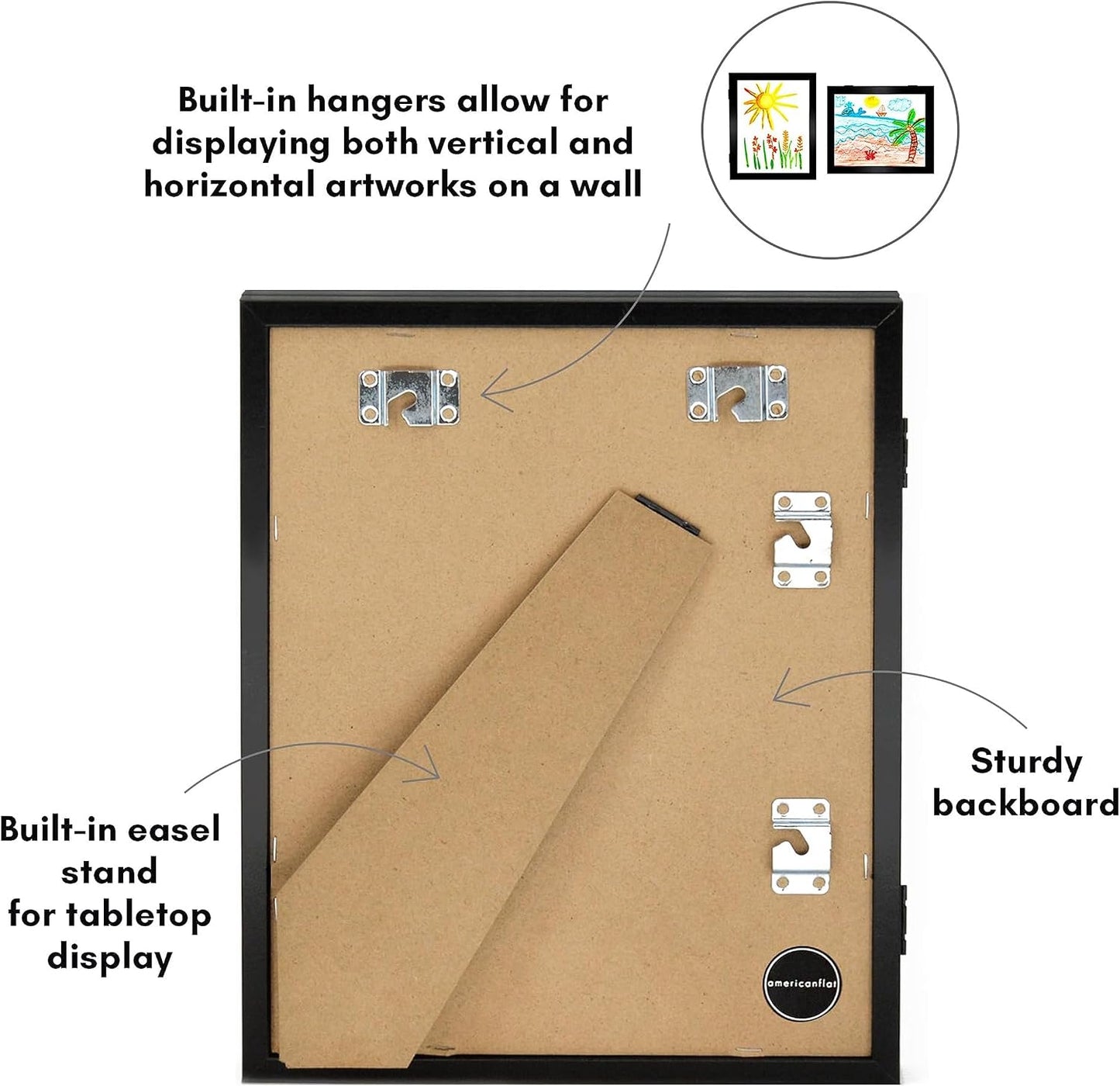 Kids Art Frame / 8.5 x 11 / Black