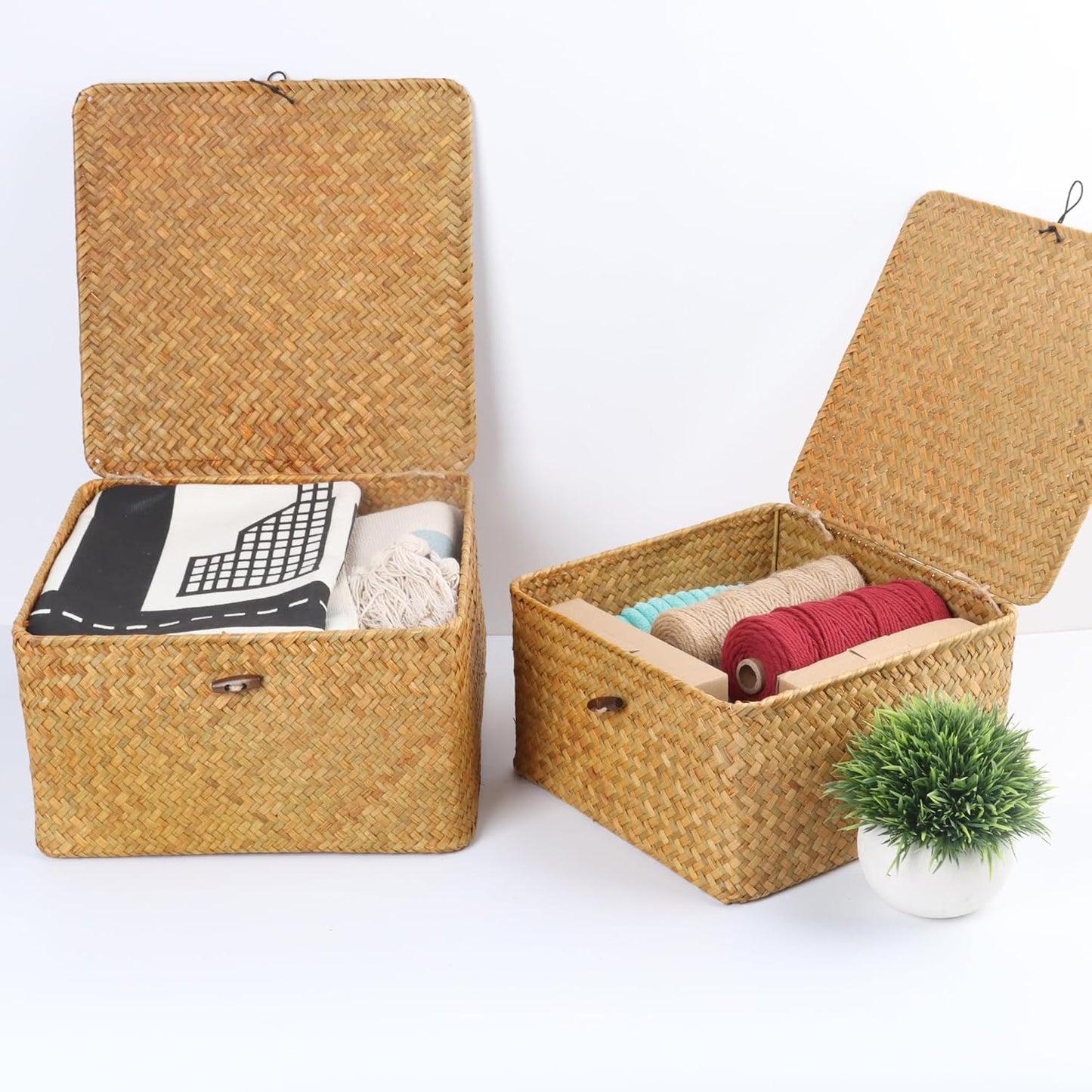 Wicker Shelf Baskets / Small / Natural