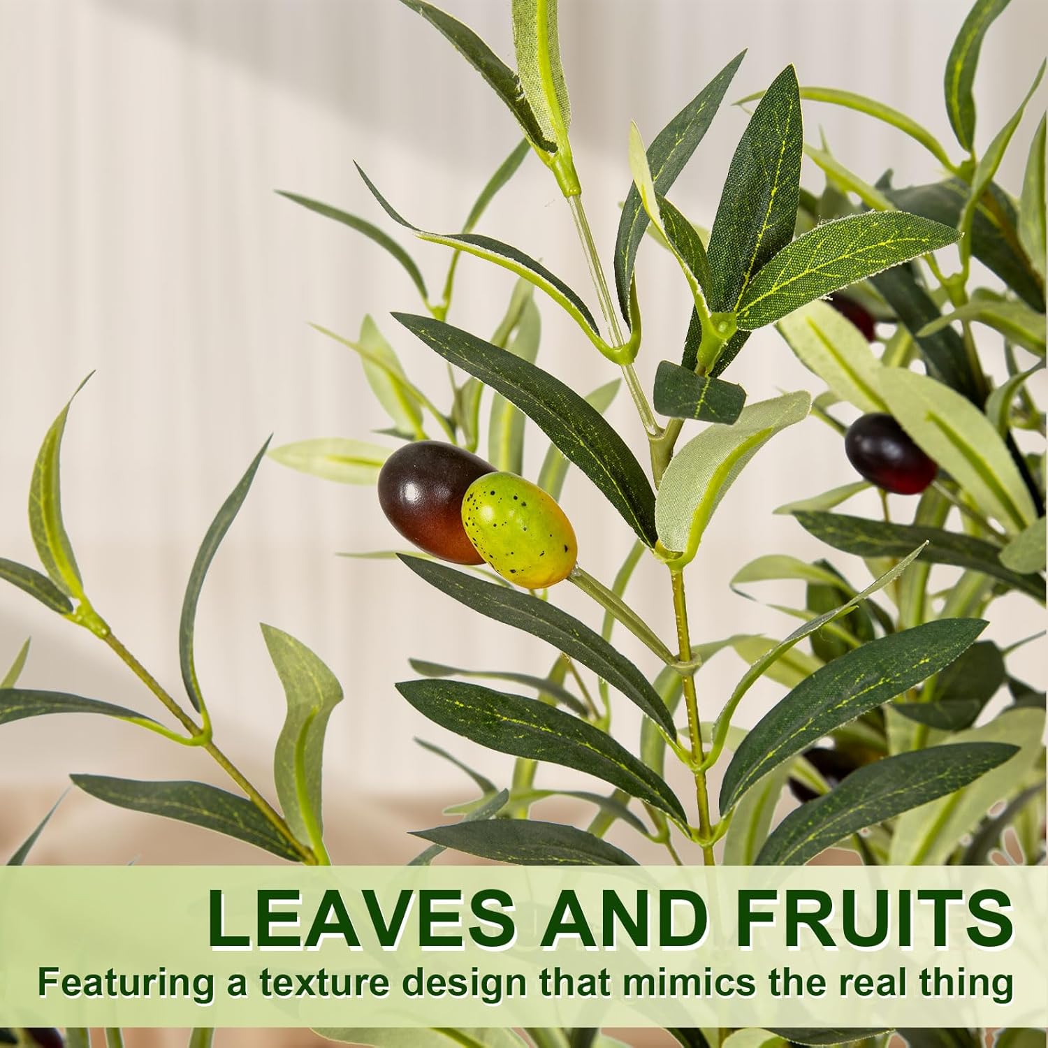 Artificial Plants / Tall Faux Olive Tree / 6ft / Natural / 6 Inch
