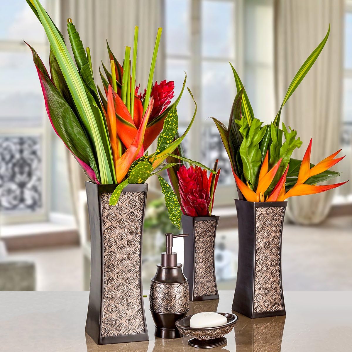 Flower Vases Home Decor / Brown / Set of 3