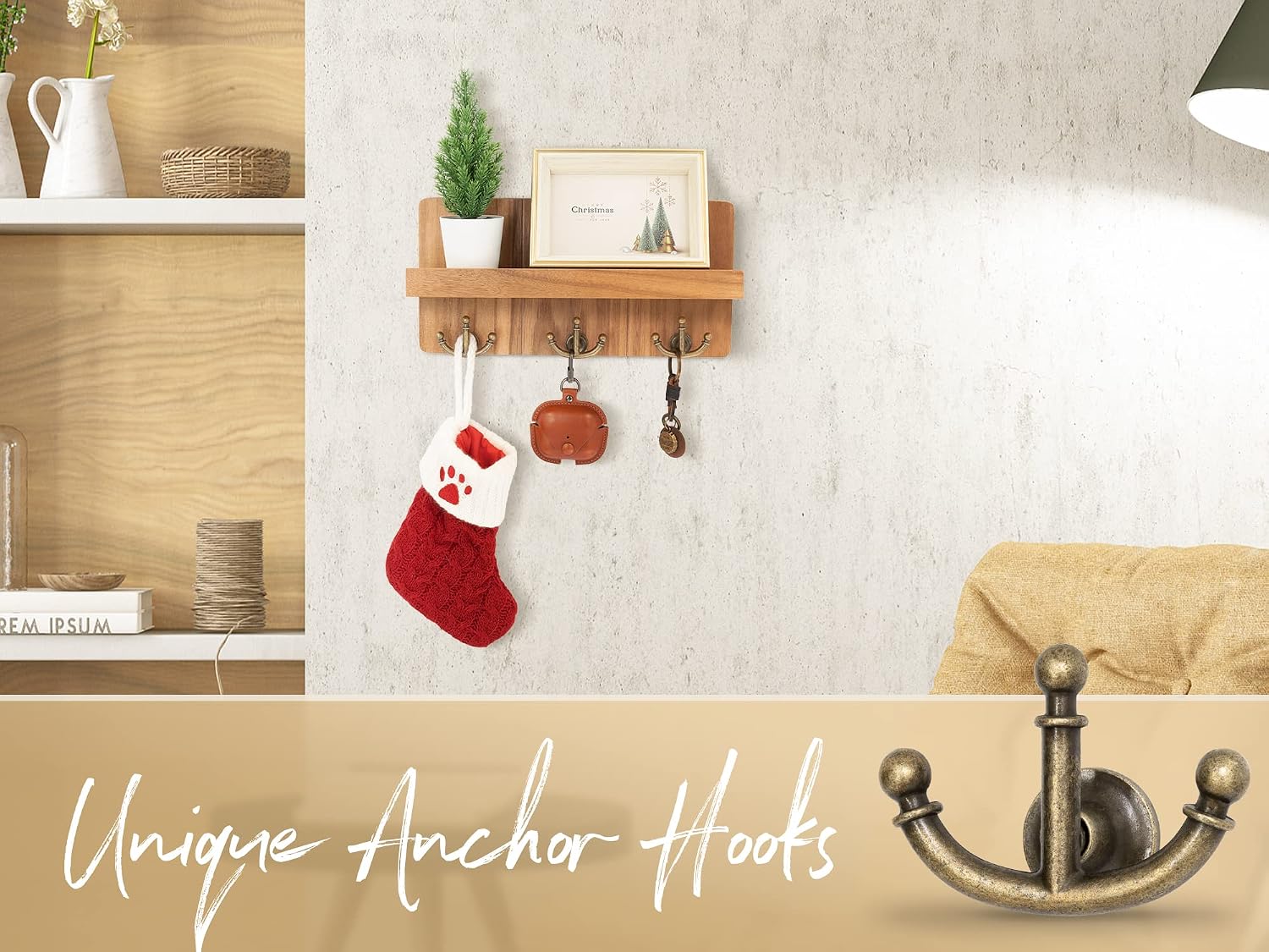 Farmhouse Key Holder / Light Brown