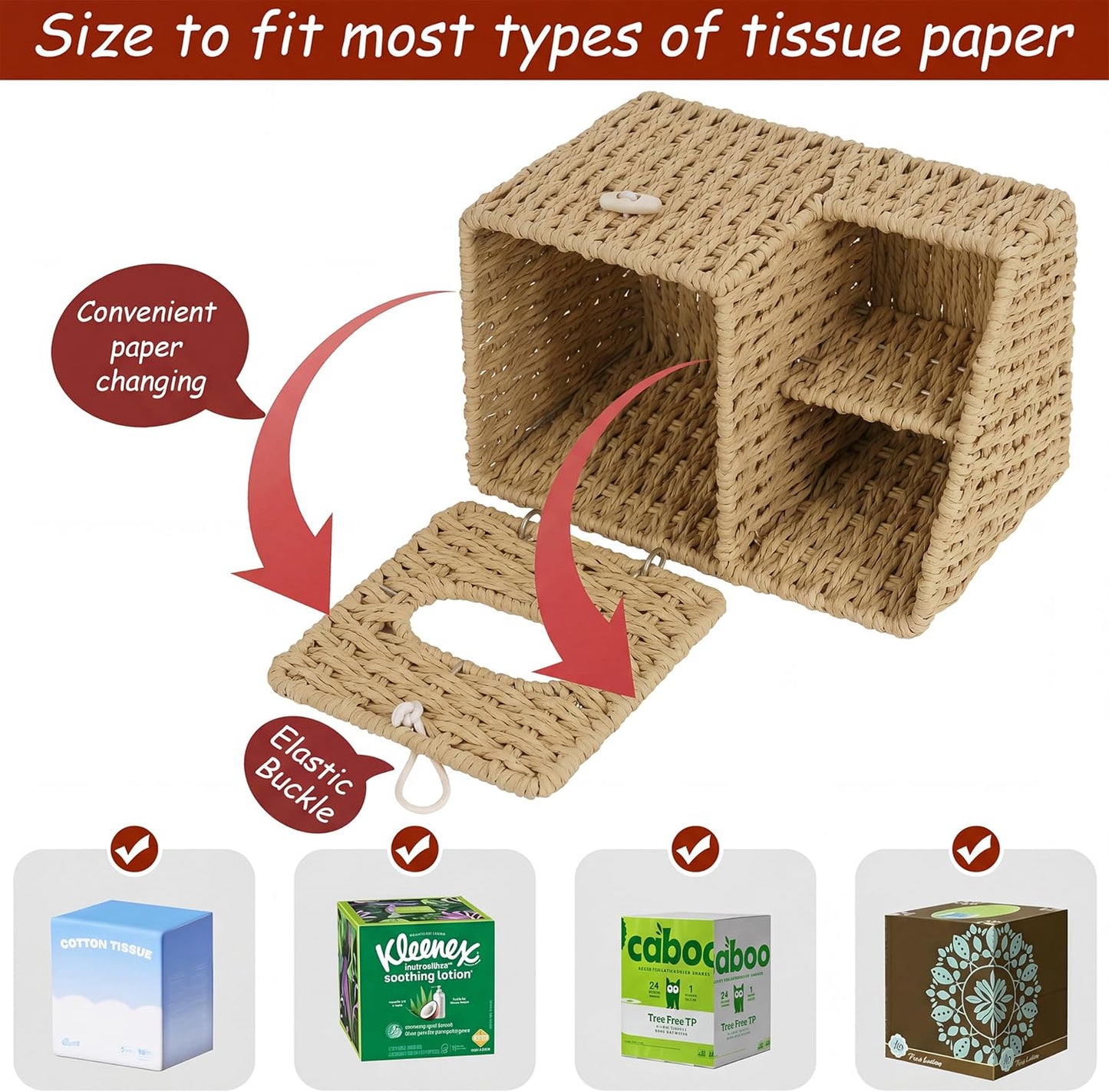 Tissue Remote Control Holder / Natural