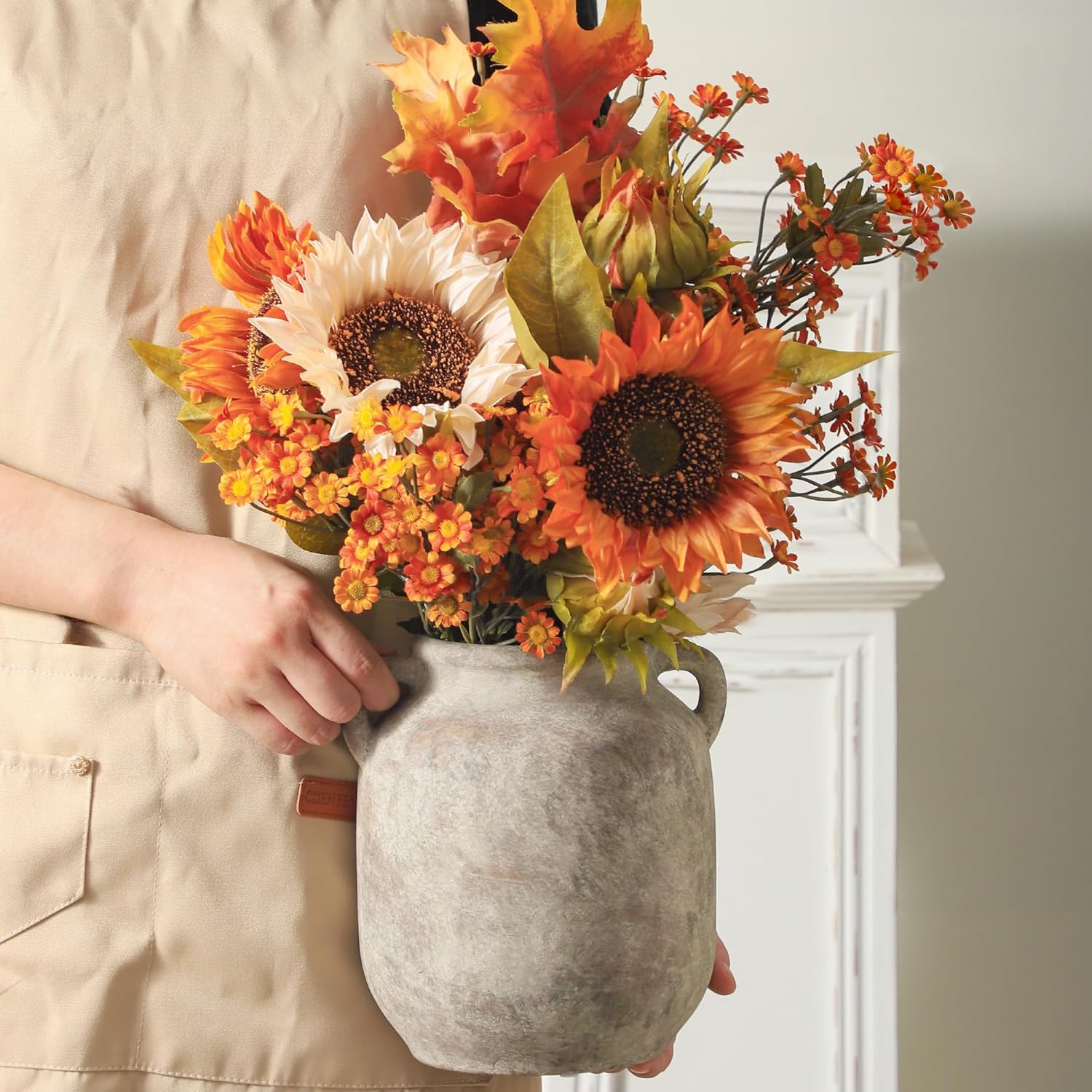 Farmhouse Rustic Table Vases / 7.6" Retro / 7.6 Inch