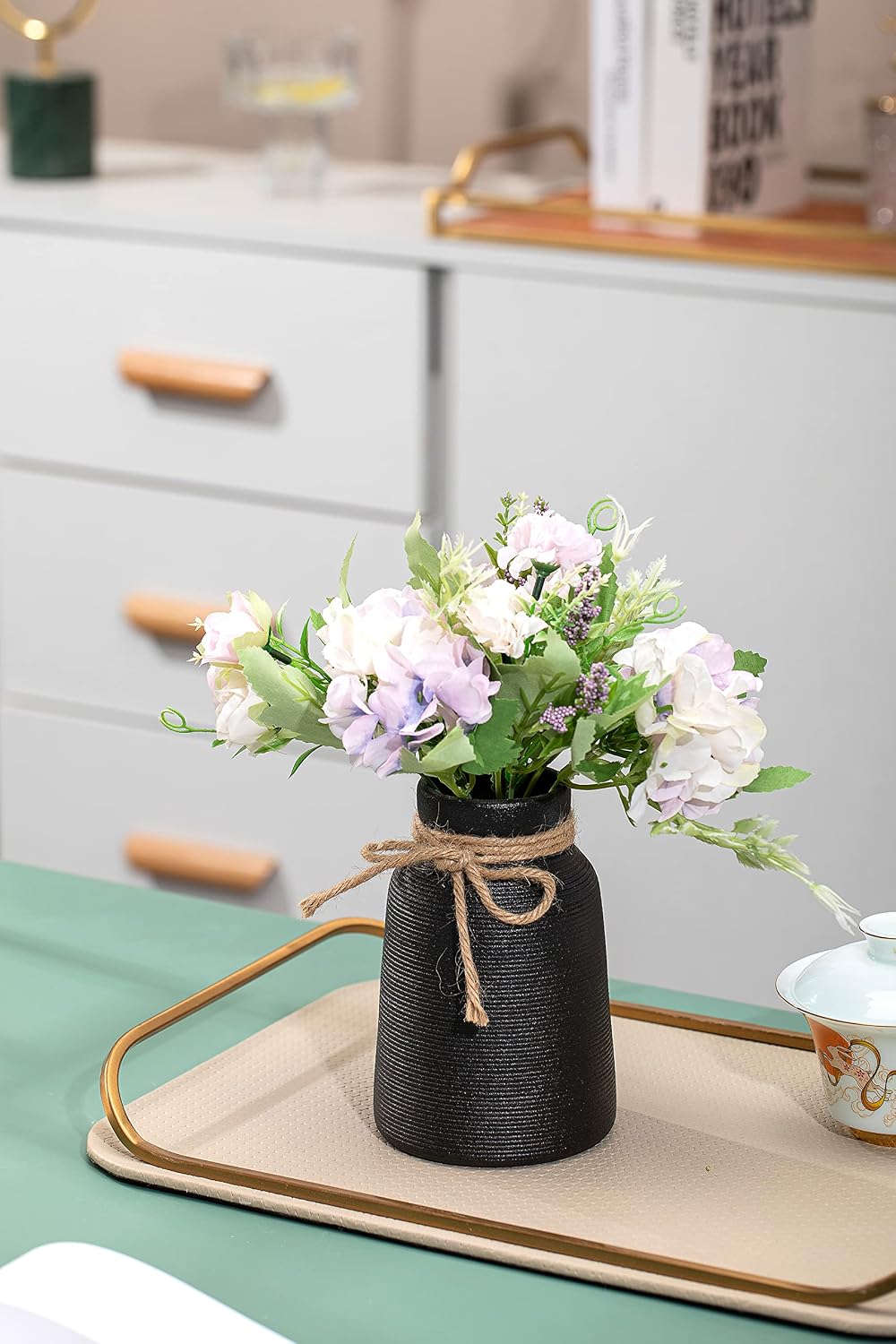 Ceramic Vase / Small Flower Vase / Black