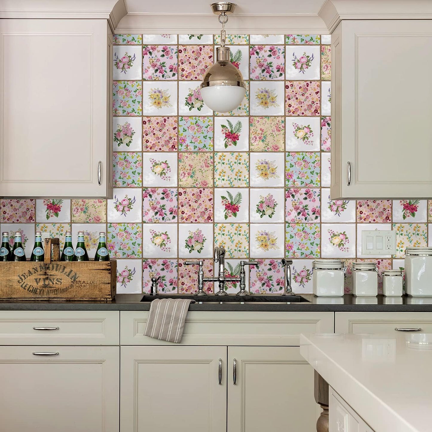 Self-Adhesive Wall Tile Transfers Backsplash Sticker Decal / T038 / Set of 30