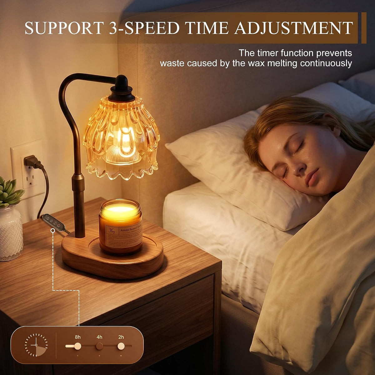 Candle Warmer Lamp with Timer and Wireless Remote Control | Dimmable Candle Warmer for Jar Candles, Mothers Day