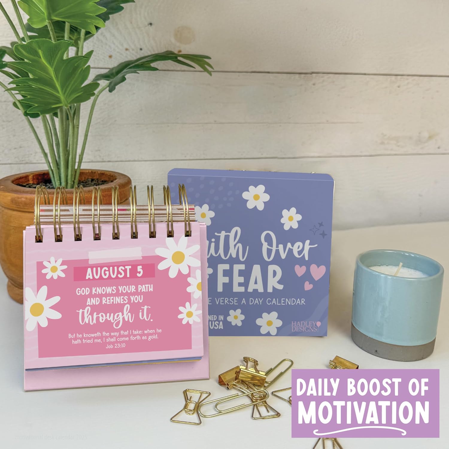 Daily Bible Verse Desk Flip Calendar 2026 - Daily Scripture Flip Calendar, Inspirational Desk Calendars 2026, Christian