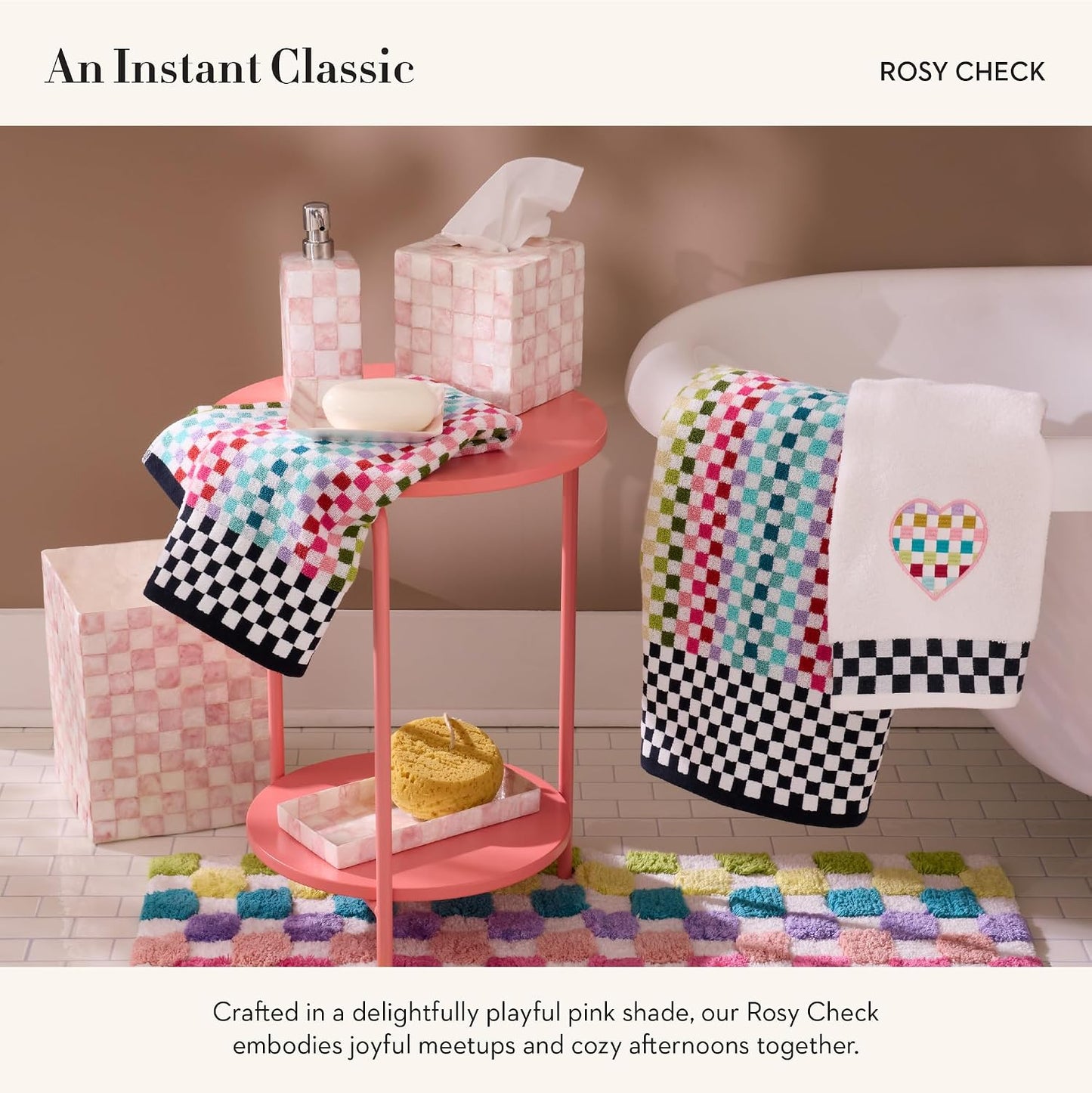 Capiz Vanity Tray / Rosy Check / Pink
