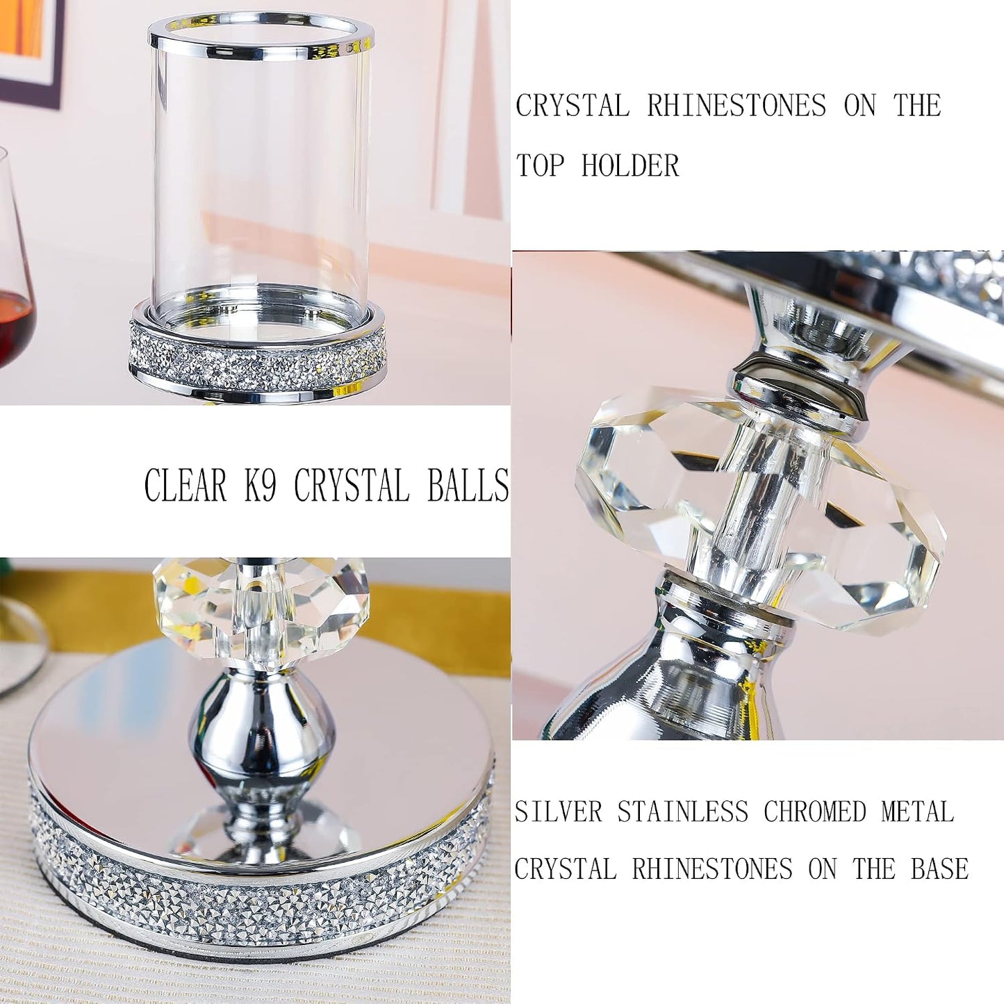 Candle Holder for Pillar Candle, Pillar Candle Holders for Wedding, Coffee Dining Table, Christmas, Table Centerpieces
