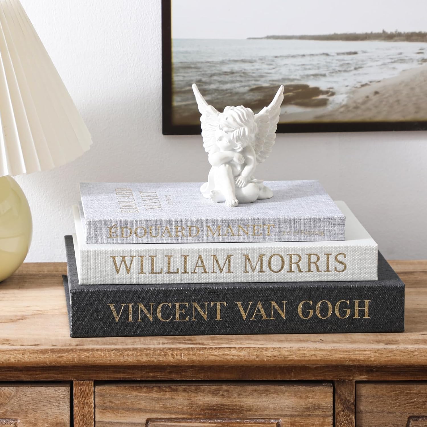 Linen Fake Books for Decoration Aesthetic Faux Book / Set of 3