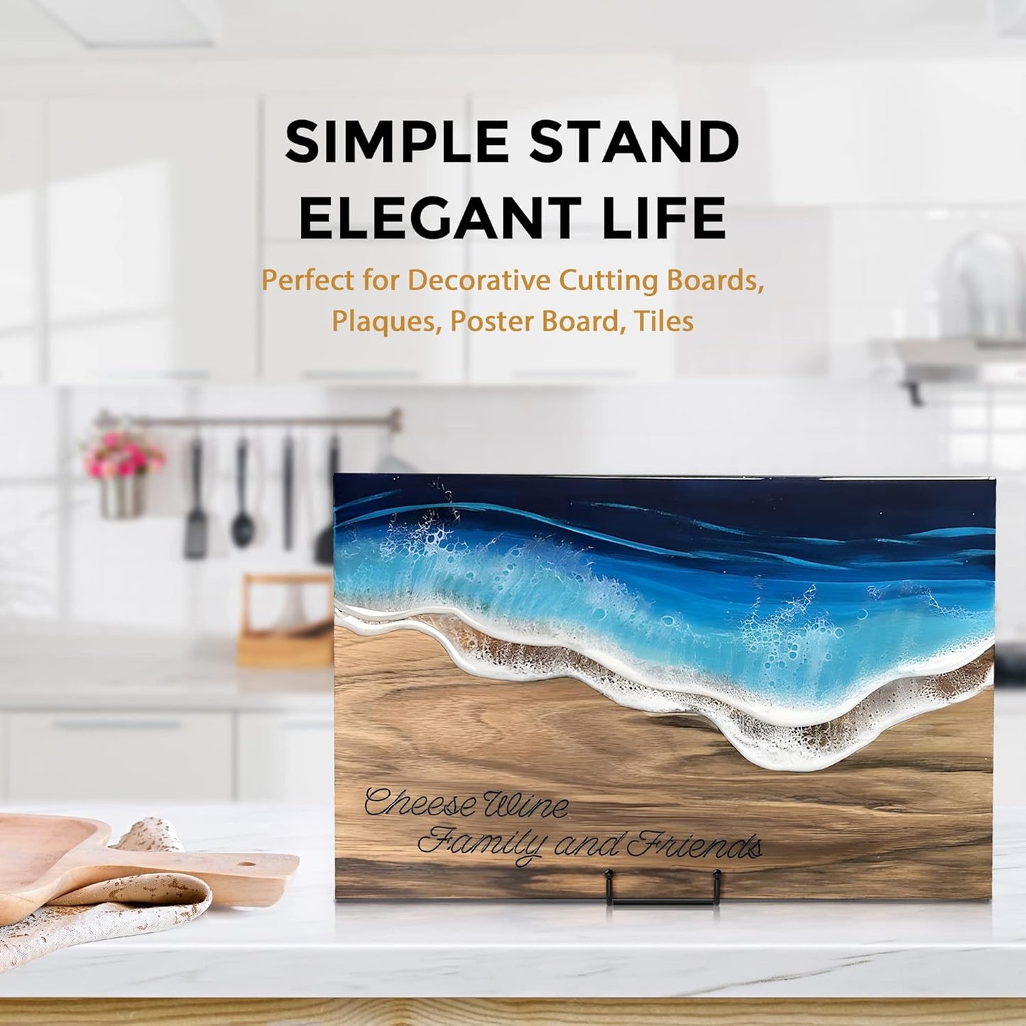 Metal Plate Holder Display Stand + Picture Frame Holder Stand + / 10 Inch / Set of 3