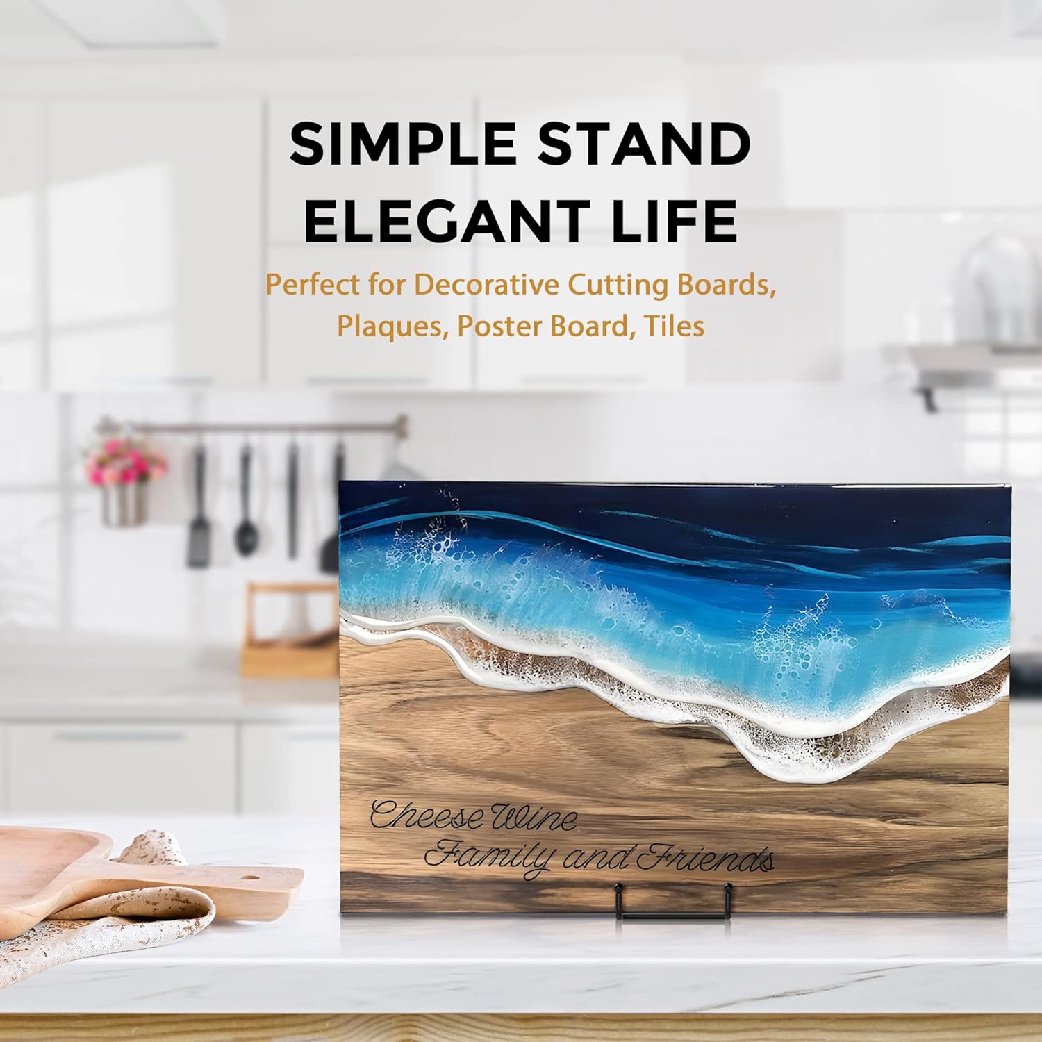 Metal Plate Holder Display Stand + Picture Frame Holder Stand + / 10 Inch / Set of 3
