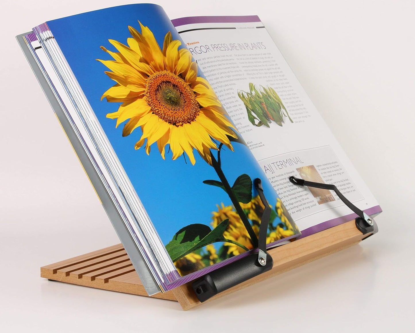 BS1500 11.8x8.5 Portable Adjustable Foldable Bookstand Holder for Reading Hands Free Large Thick Heavy Textbooks