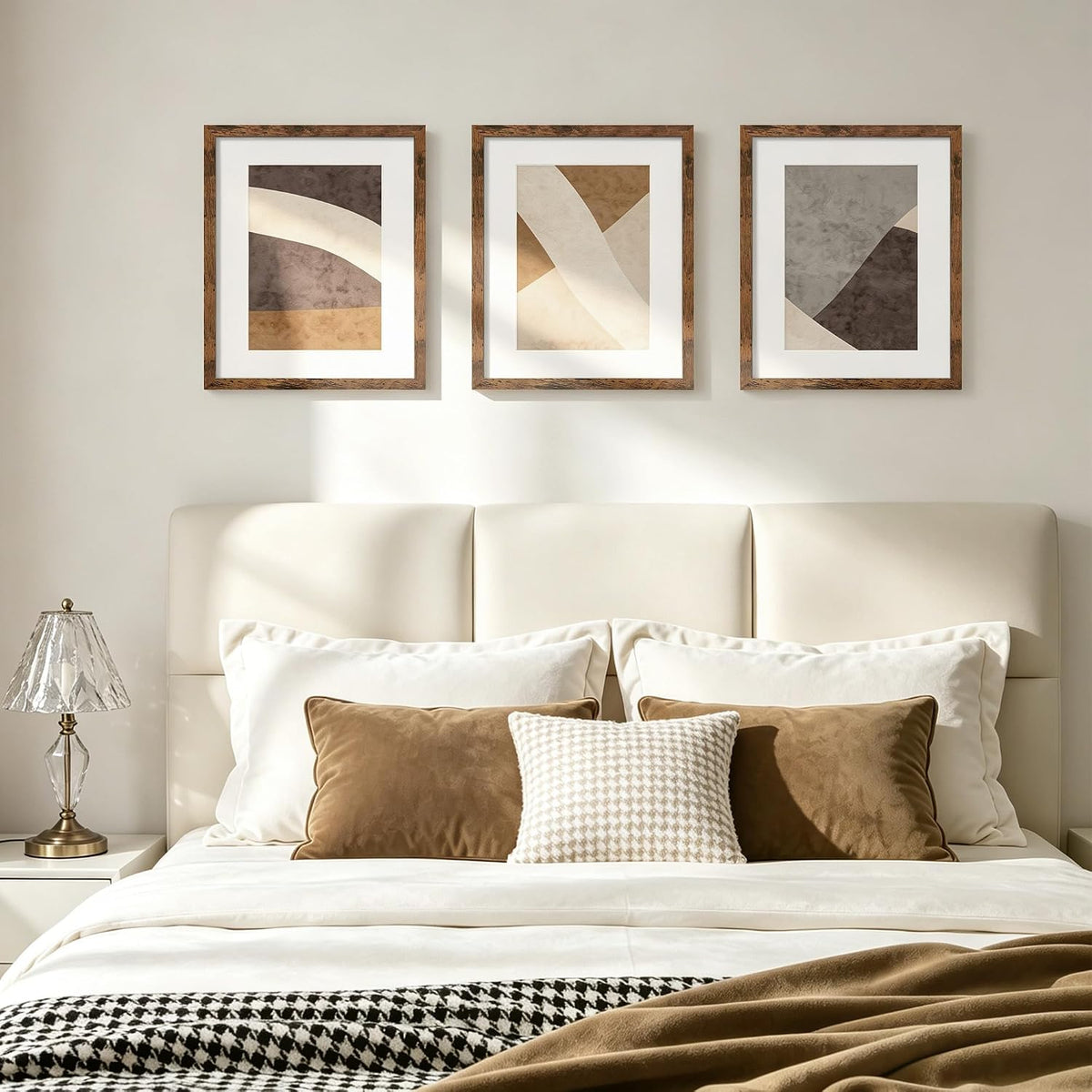 14x17 Rustic Brown Picture Frame, Poster Frame for Wall, 3 Pack | Fits 10x14 Photos With Mat or 14x17 Without Mat