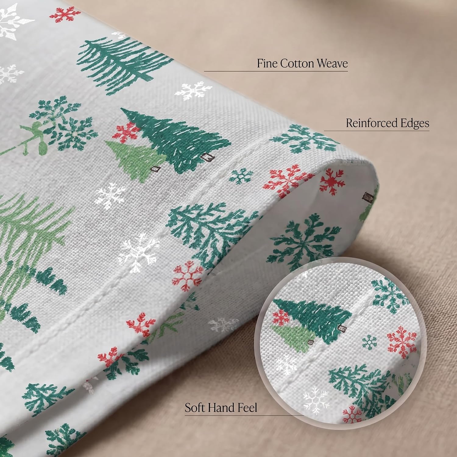 Urban Villa Cloth Napkins Cotton 20x20 (Set of 12) Greentree Print