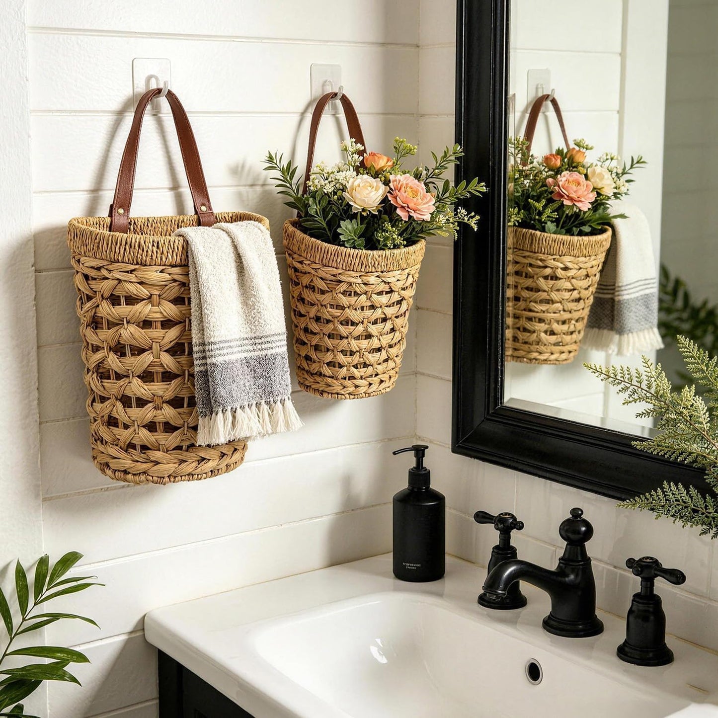 Wicker Wall Baskets / Set of 2