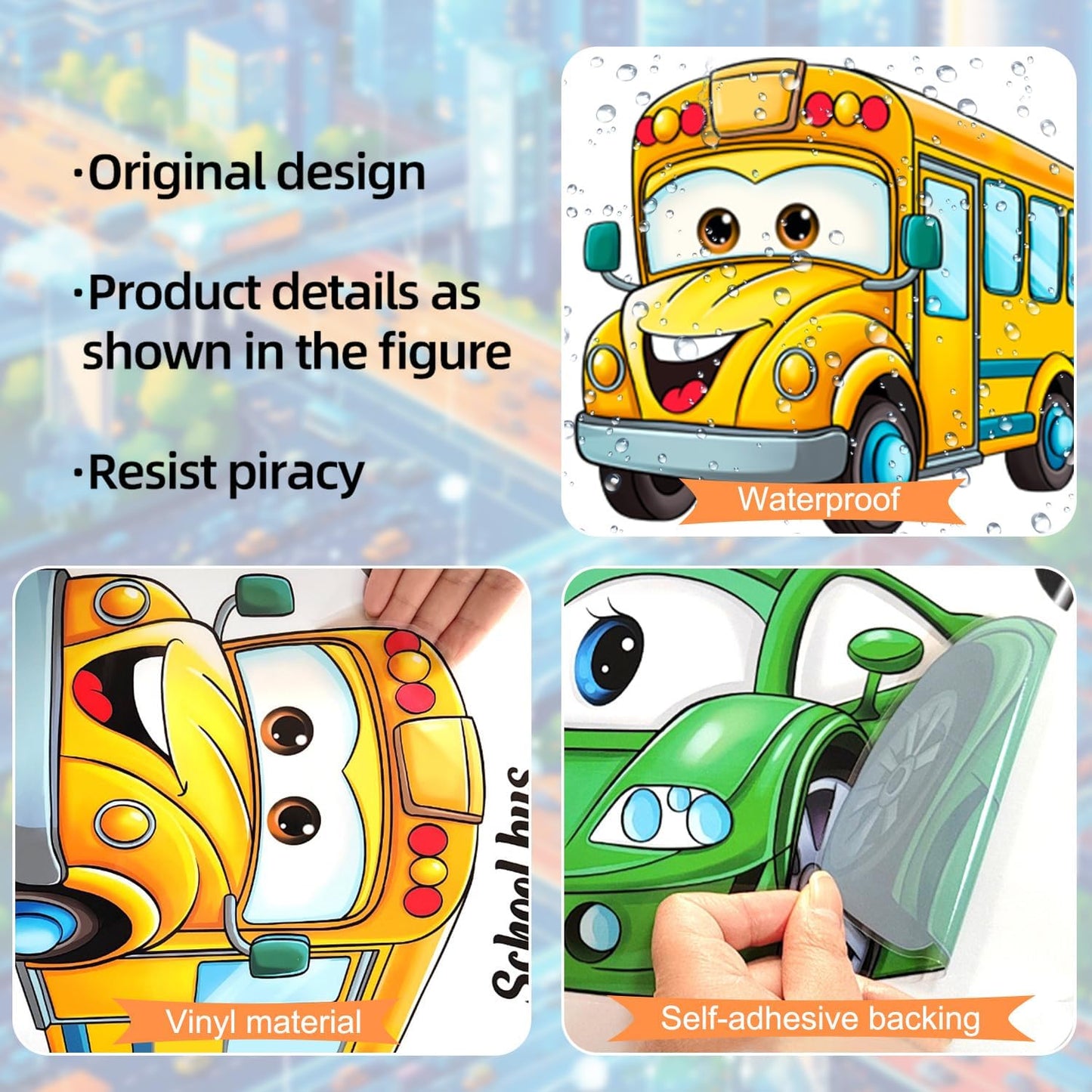 Cartoon Car Wall Stickers
