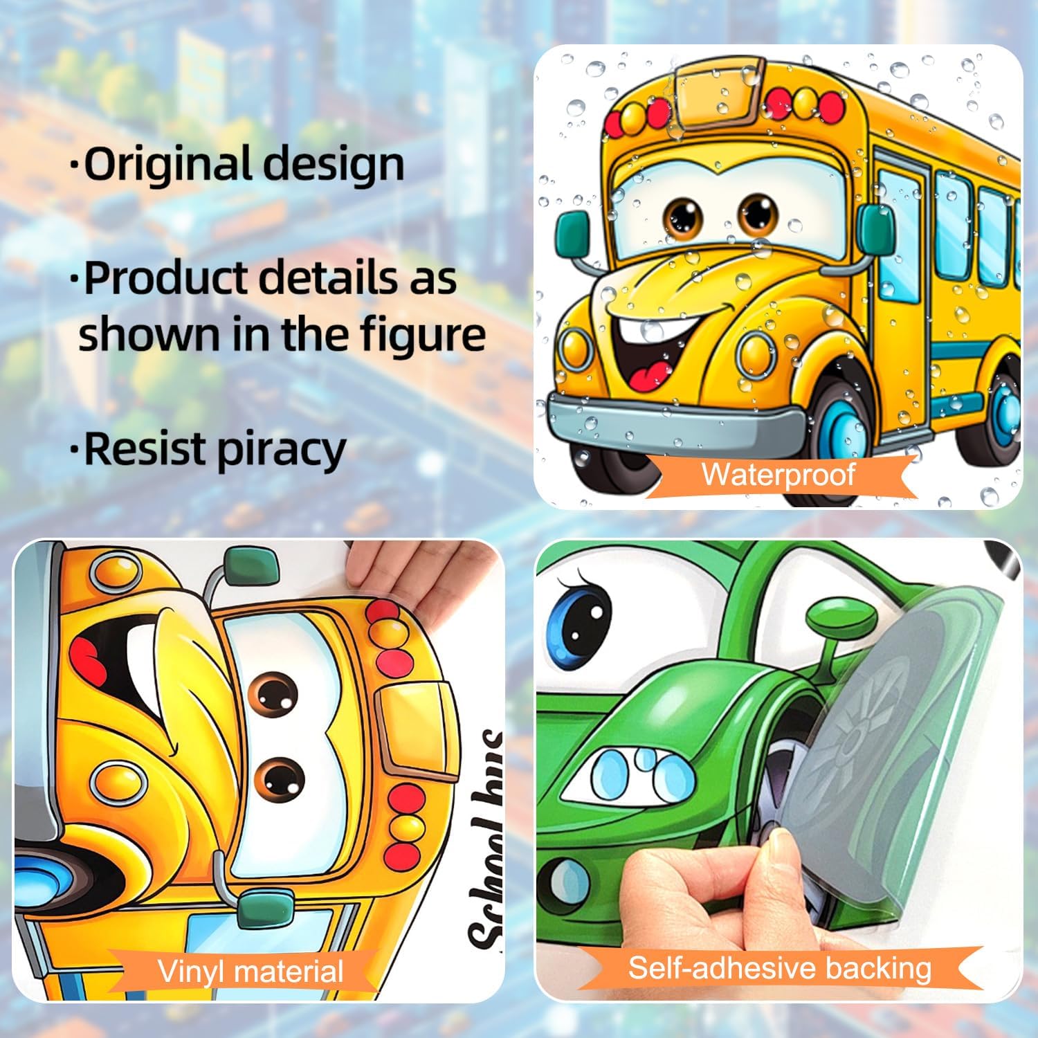 Cartoon Car Wall Stickers