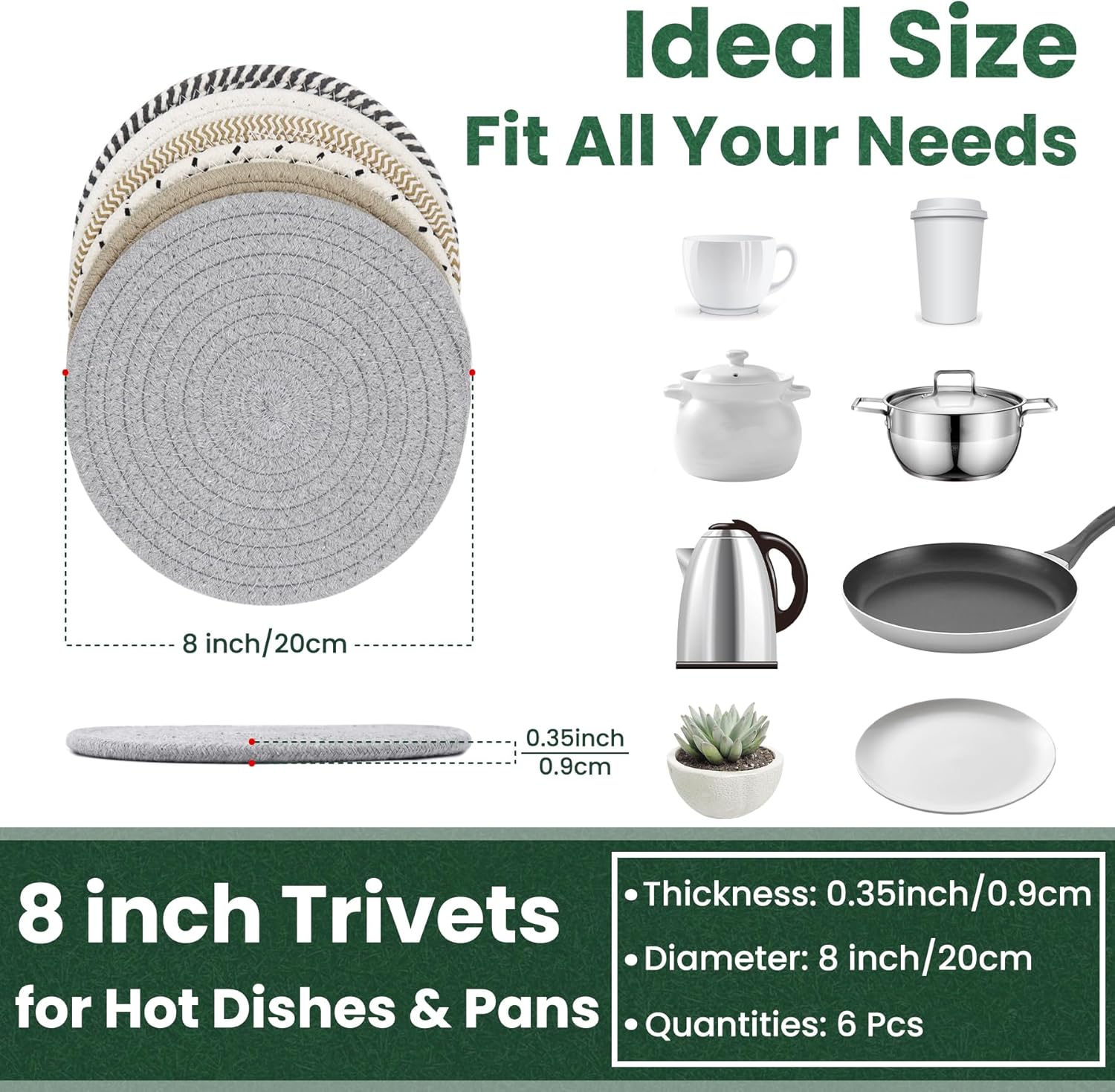 Hot Pots and Pans / Mix Color / 8 Inch
