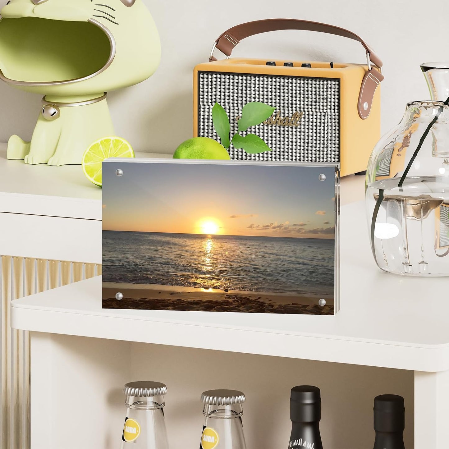 5PACK Acrylic Picture Frames 4x6 Magnetic Acrylic Picture Frames,Freestand Photo Frame Bulk,4 by 6 Clear Double-Sided