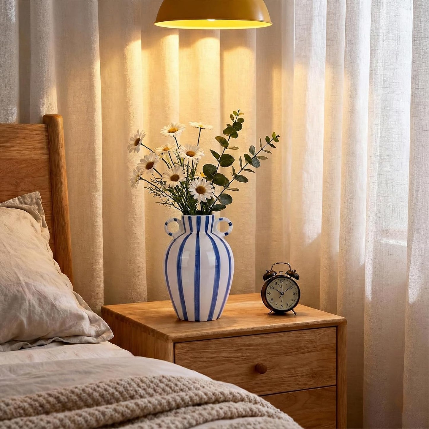 Modern Checkered Vase / Blue