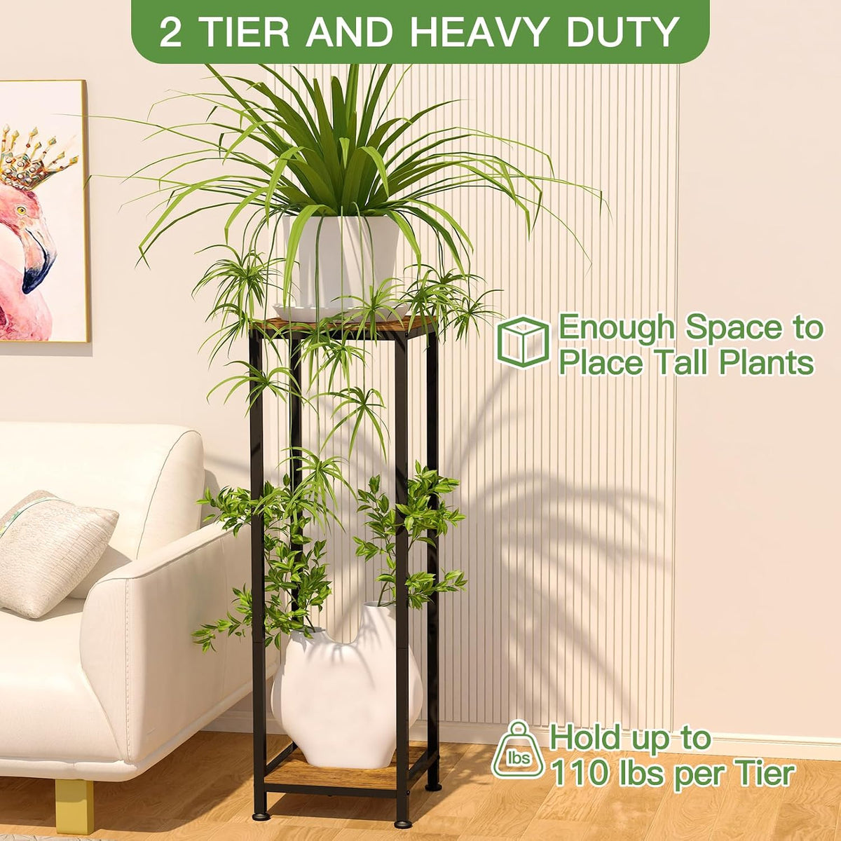 Lilybud--lily Plant Stand Indoor, 41'' Extra Tall Wood Plant Stands Heavy Duty Pedestal Stand for Indoor Outdoor