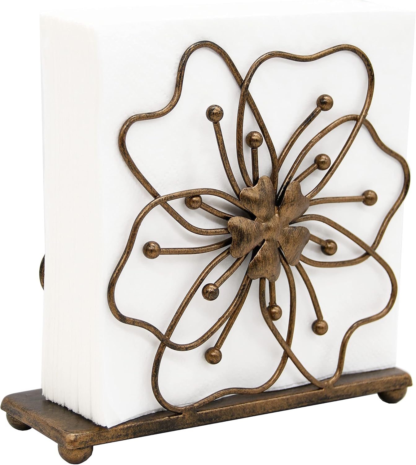 Flower Style Napkin Holder / Copper Flower