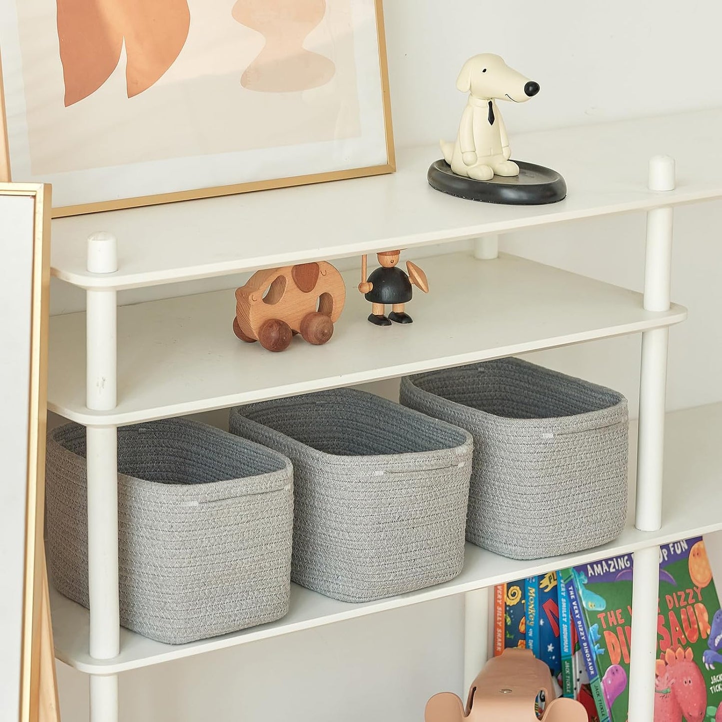 Bathroom Storage Basket / Grey / 10.6 x 6.7 x 6.7