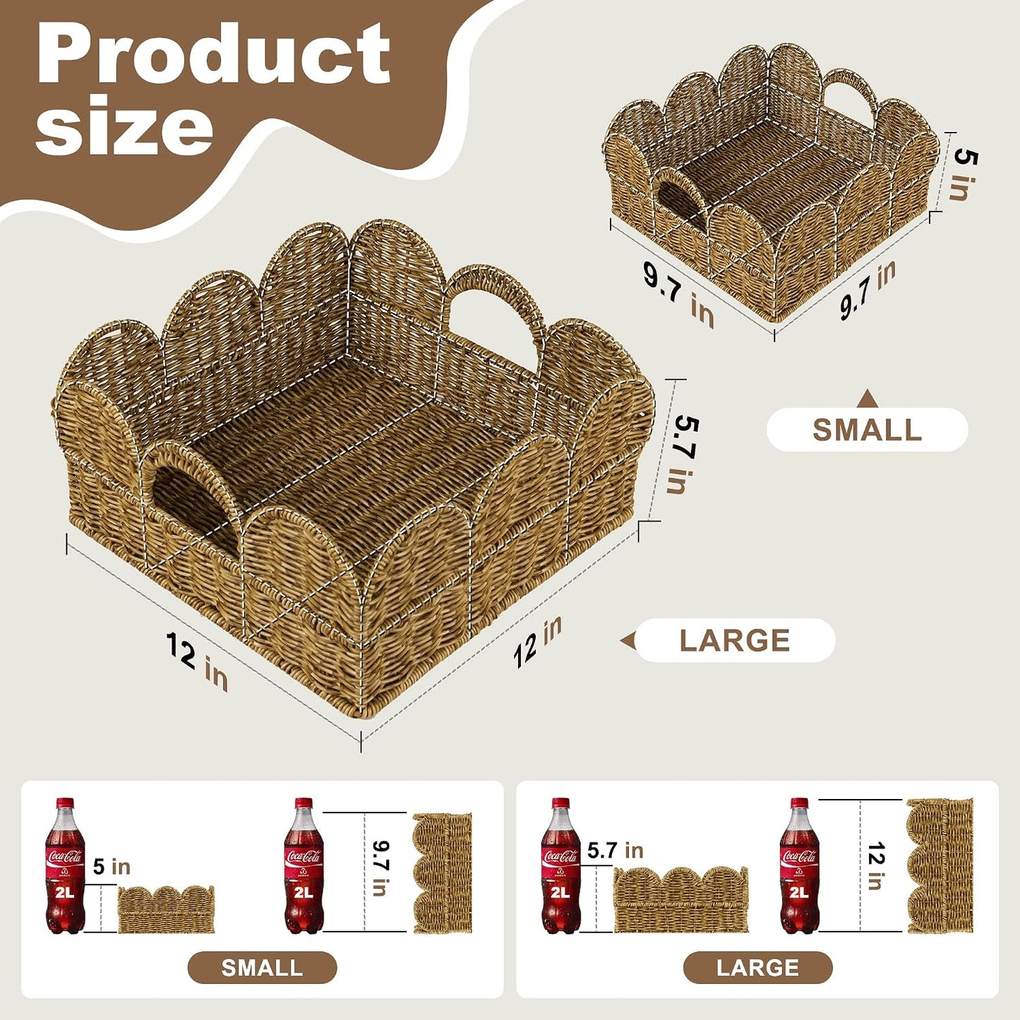 Scalloped Basket / Set of 2