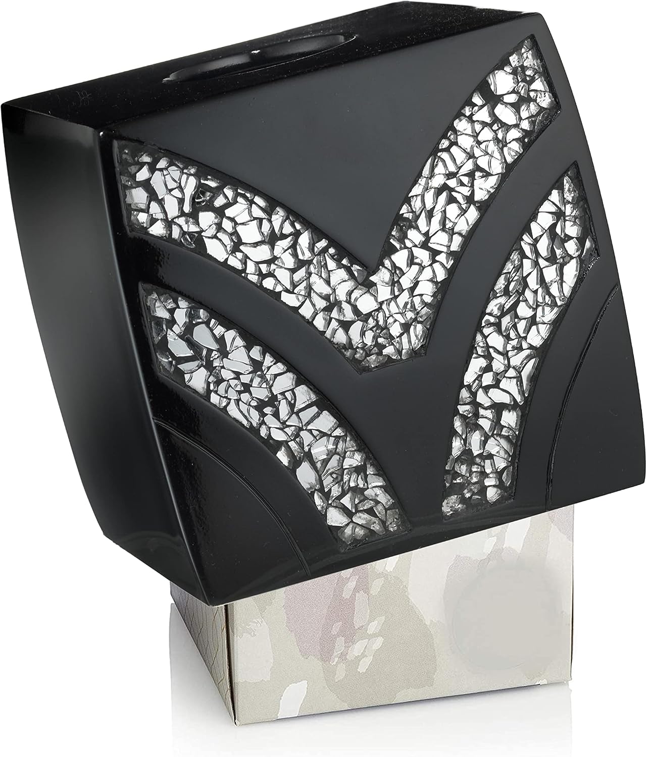 Sinatra Tissue Box Cover Square Tissue Holder / Black