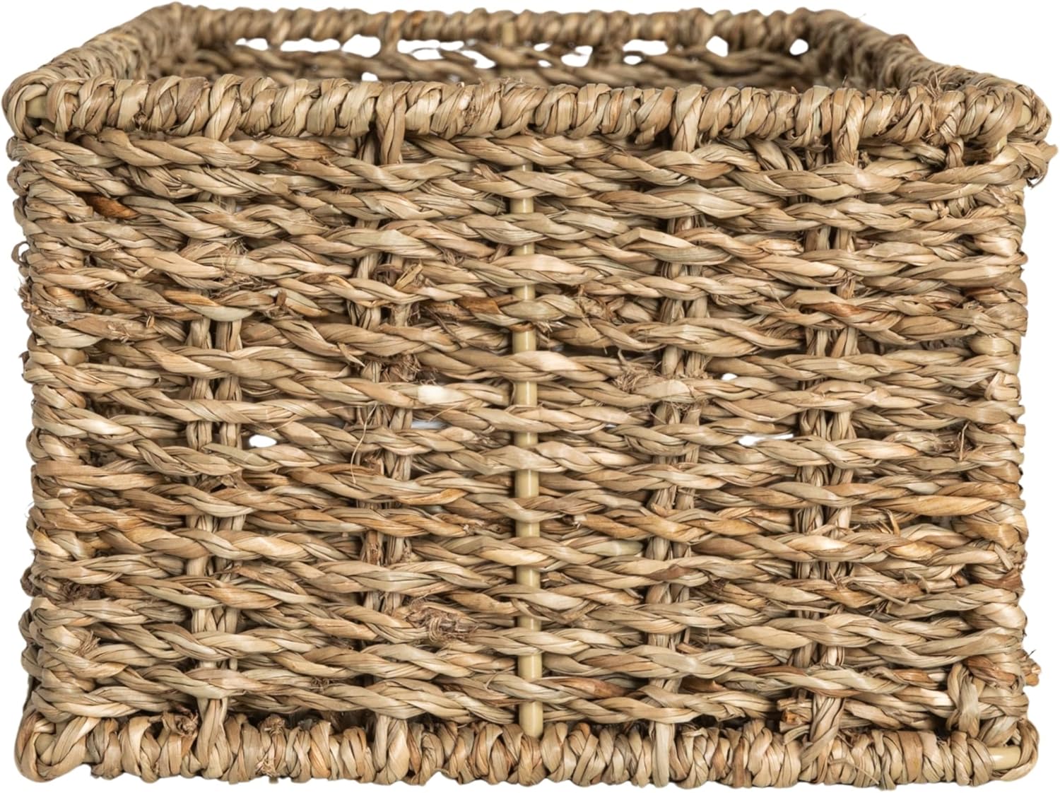 Handwoven Seagrass Rectangular Storage Basket / Natural Seagrass