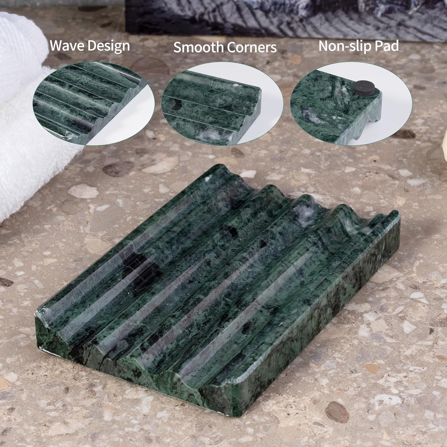Soap Holder / Green Bar Soaps Holder / Indian Green