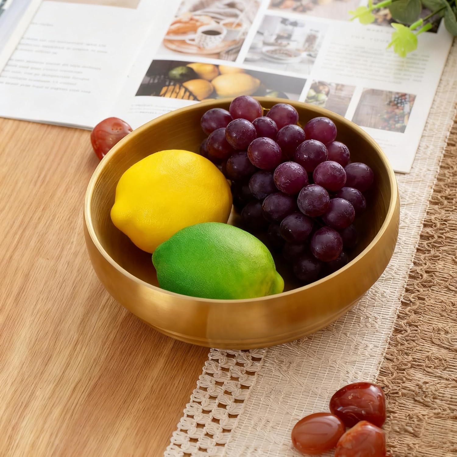 Decorative Bowls and Key Dish Holder / 8.26" Gold