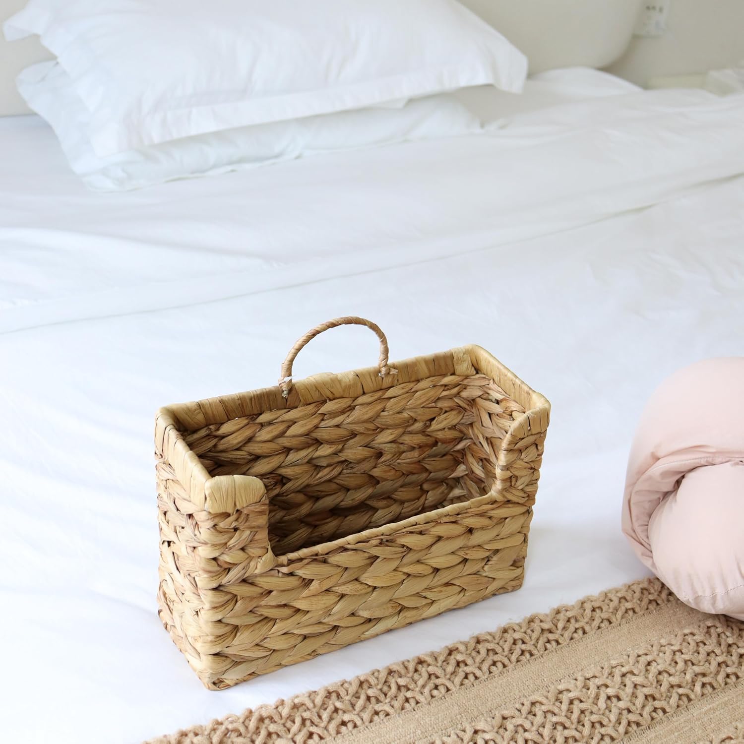 Wicker Front Door Basket / Water Hyacinth