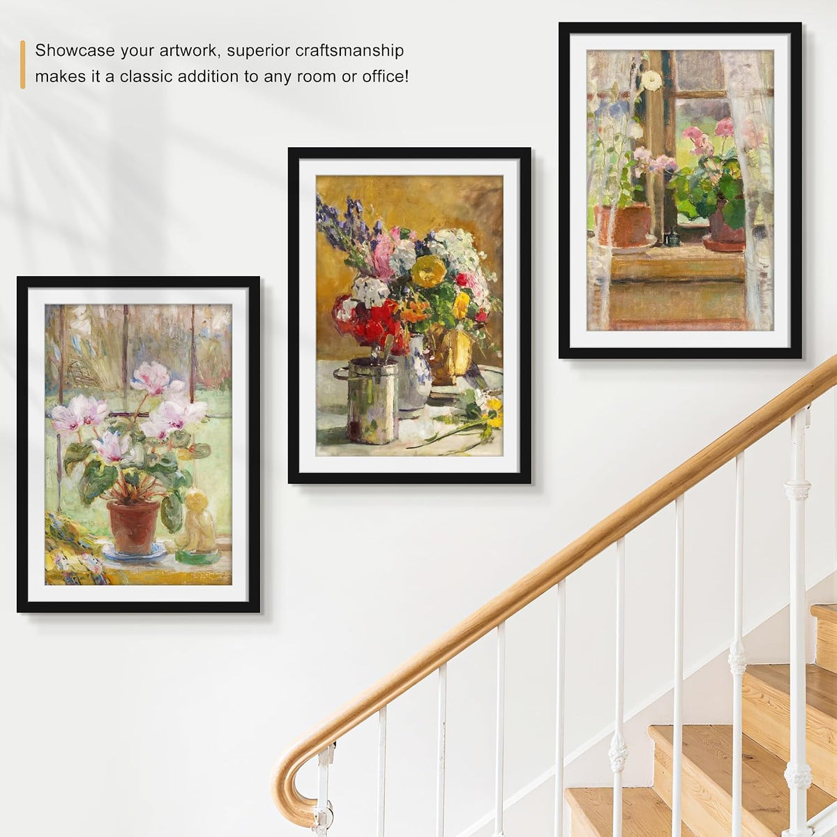 24x34 Picture Frame Set of 7, Black Poster Frames for Wall | Fits 20x30 Photos With Mat or 24x34 Posters Without Mat