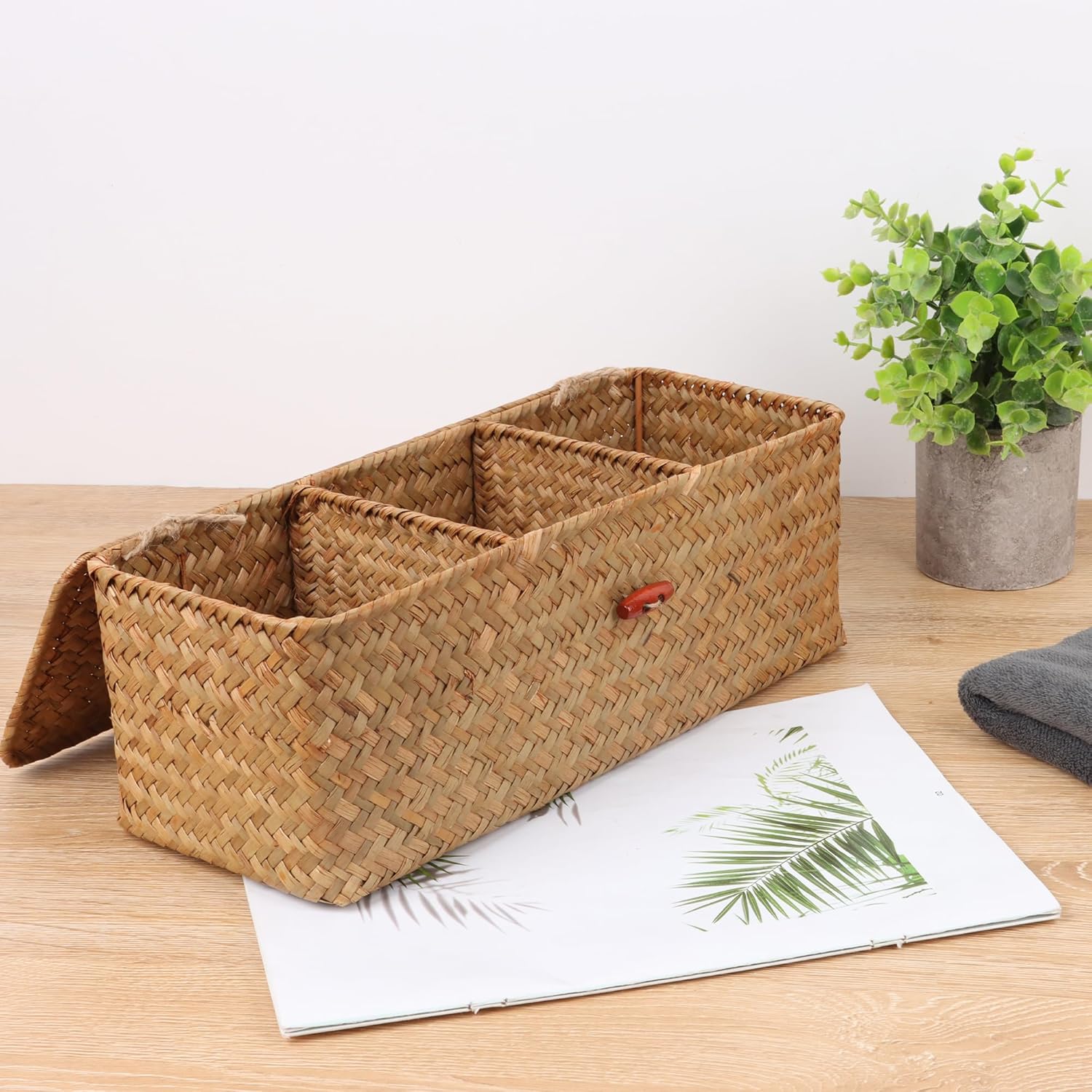 Wicker Shelf Baskets / Natural