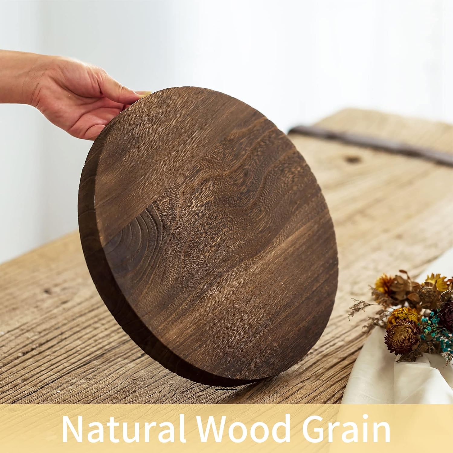 Small Rustic Trays / Rustic-round