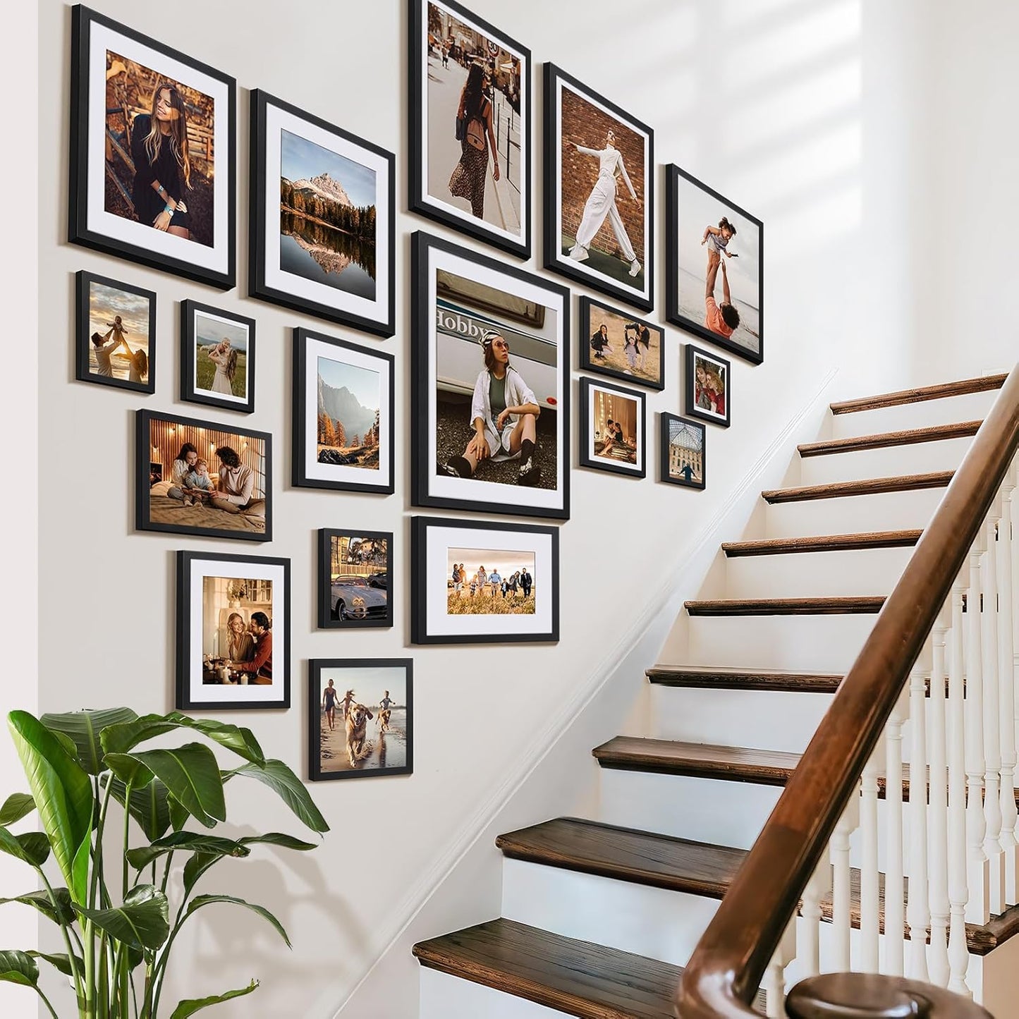 Picture Frames / Mat or Without / 4 x 6 / Black / Set of 10