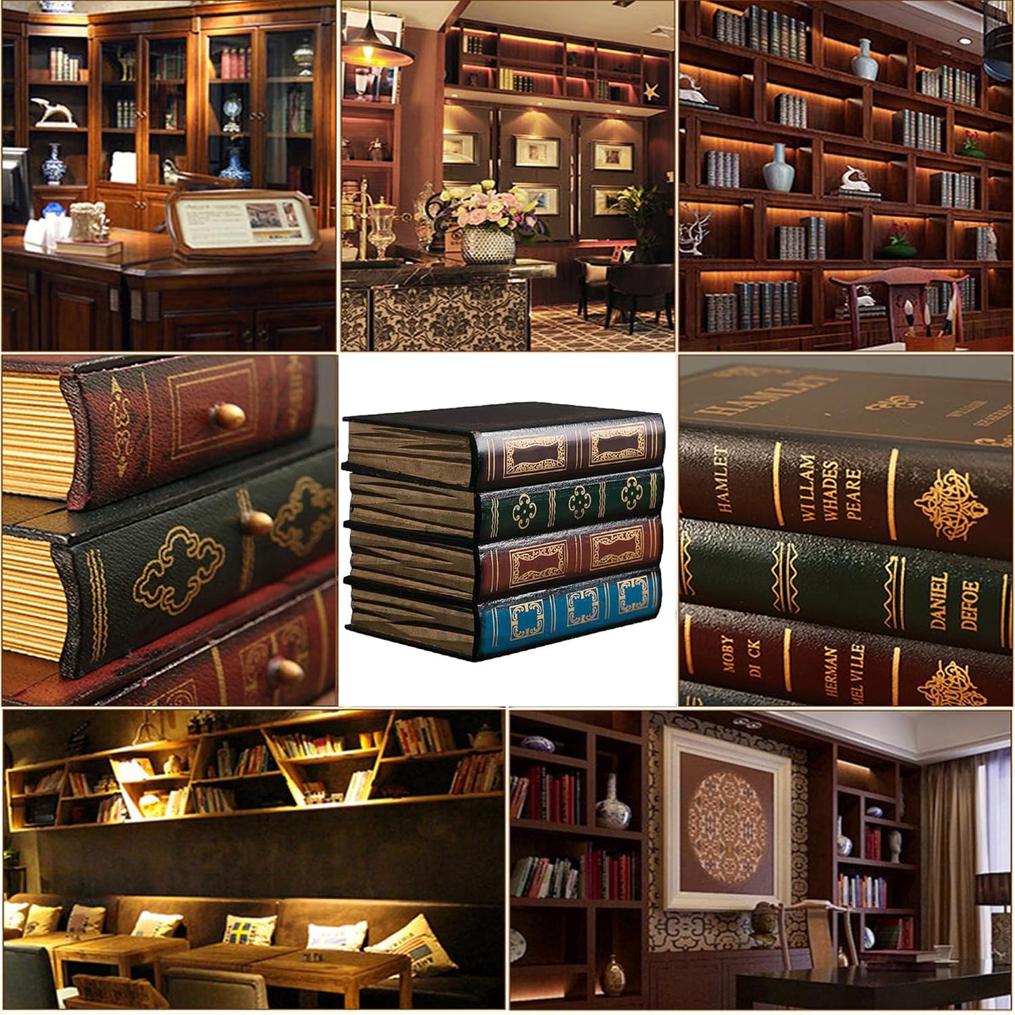 Wooden Book Shaped Boxes / B