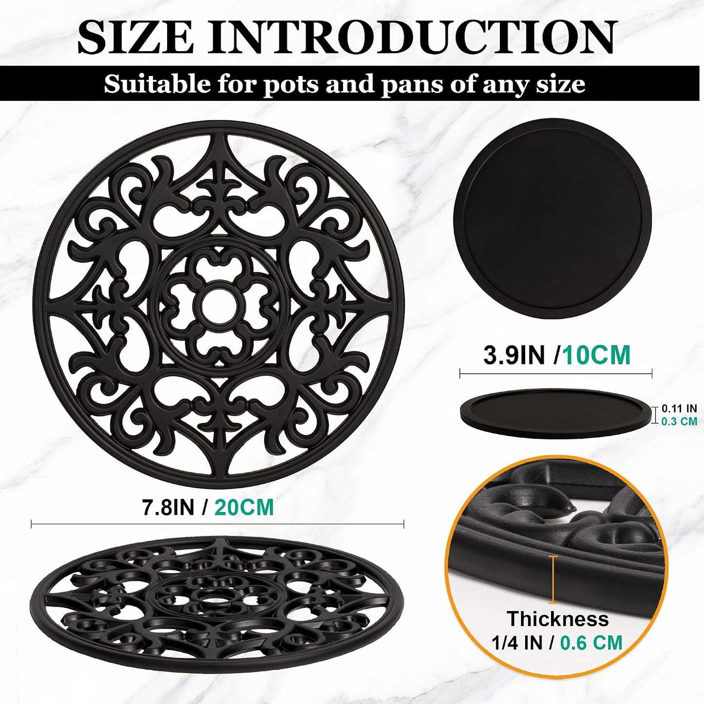 Pans and Dishes + 4 Coasters