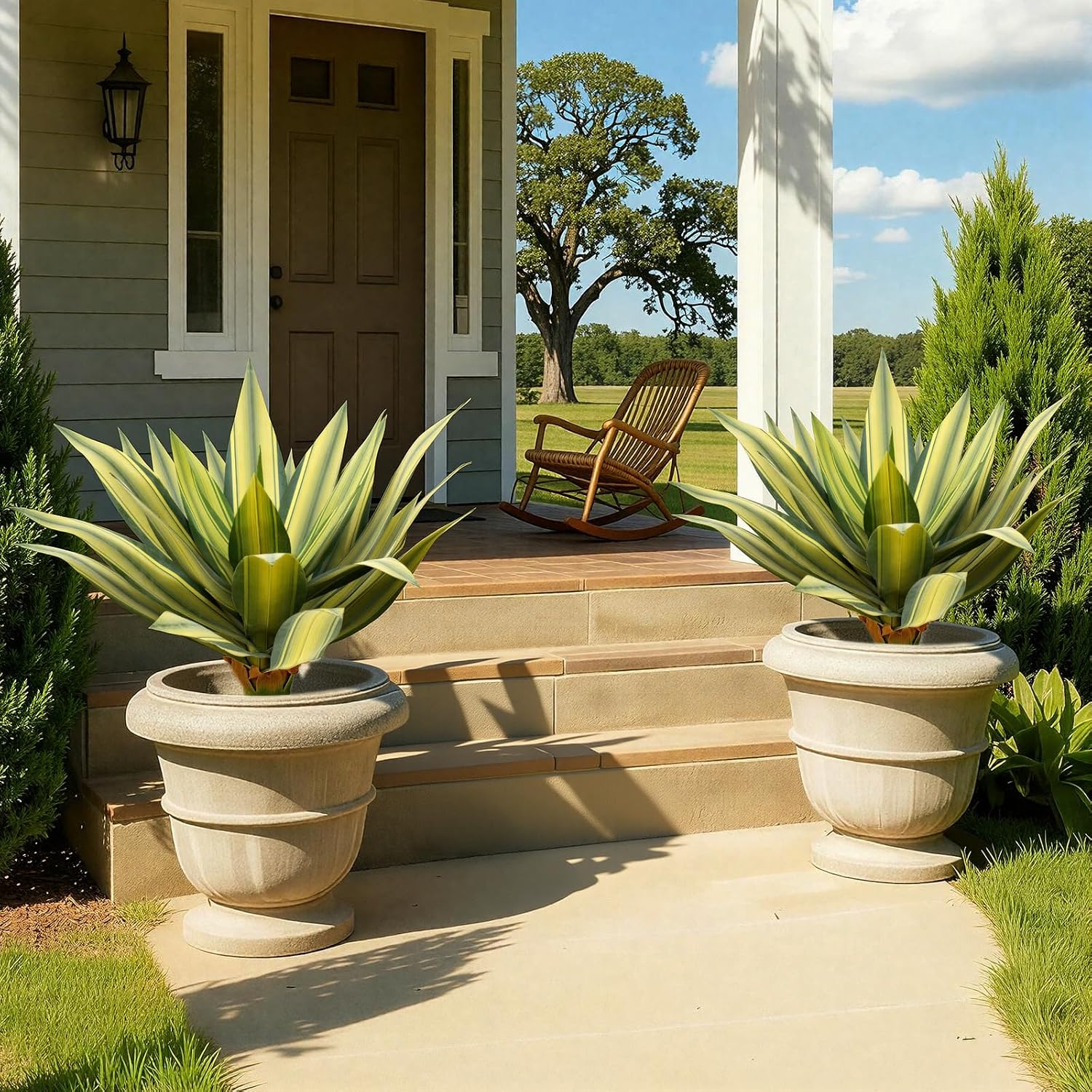 Artificial Plant Outdoor 28" Tall / Agave / Set of 28