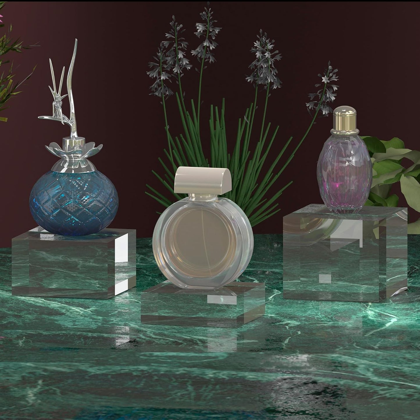 Acrylic Display Stands / 1 Set / Clear / Set of 3