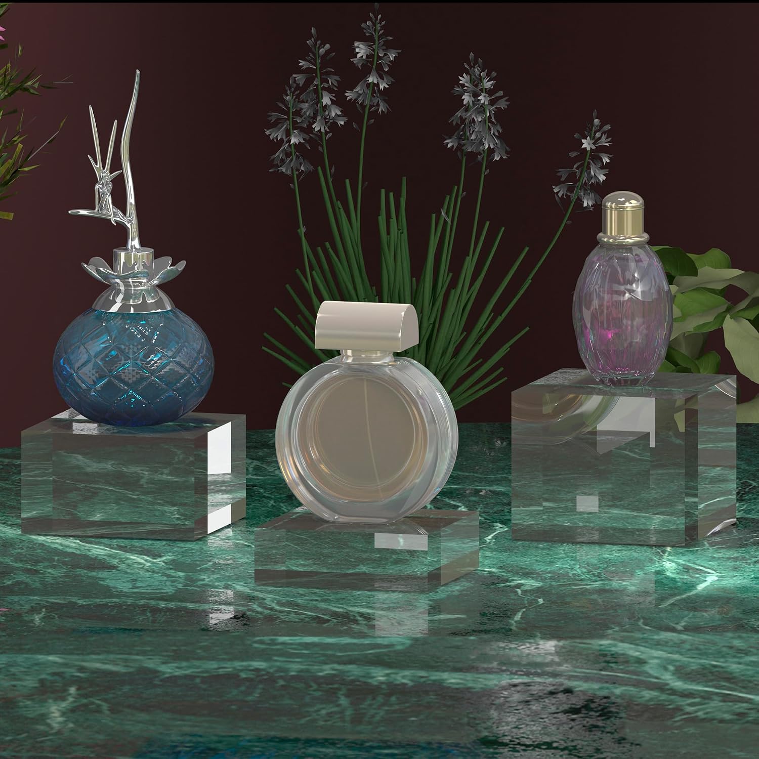 Acrylic Display Stands / 1 Set / Clear / Set of 3