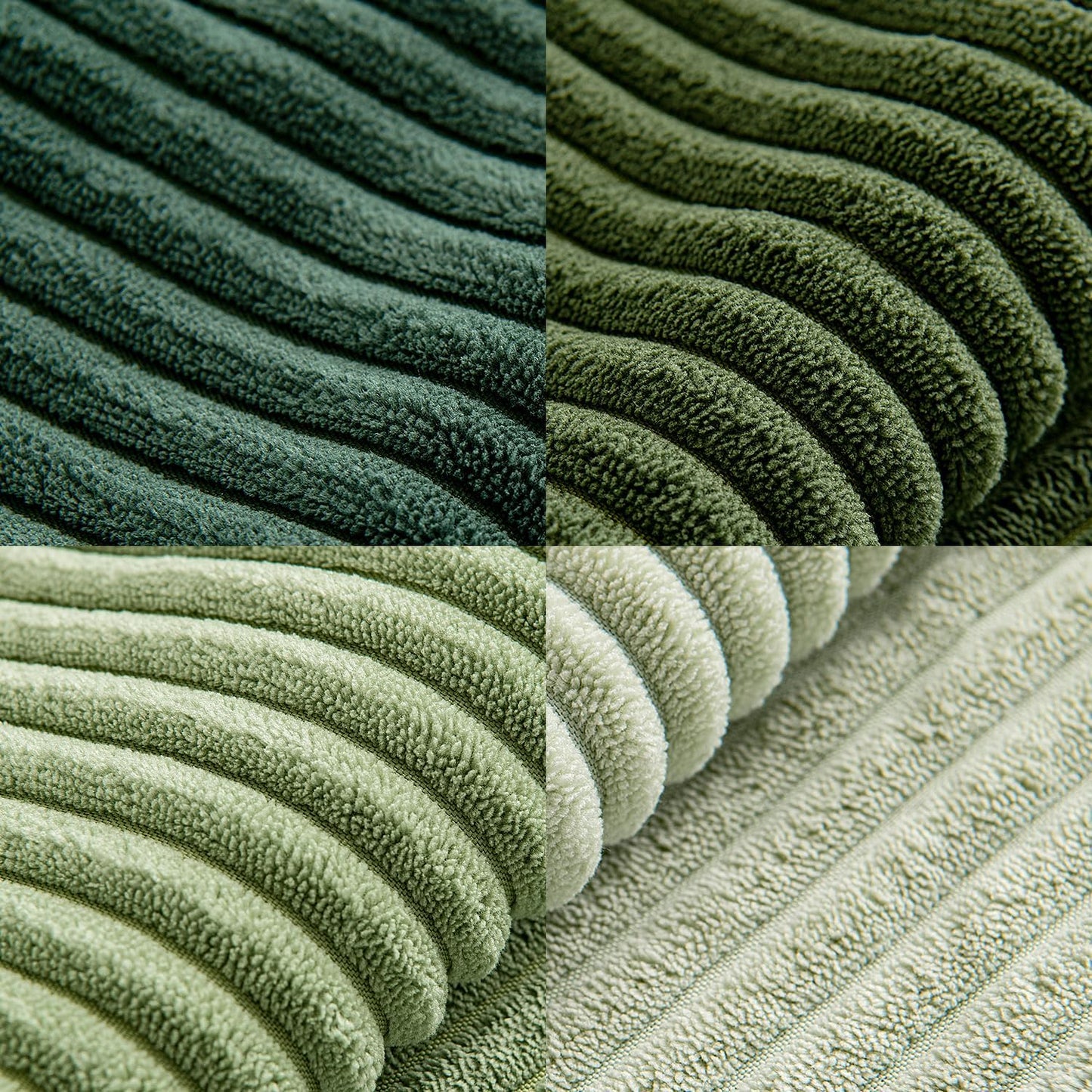 Spring Decorative Throw Pillow Covers Boho Farmhouse Cushion Covers / 20 x 20 / Green / Set of 4