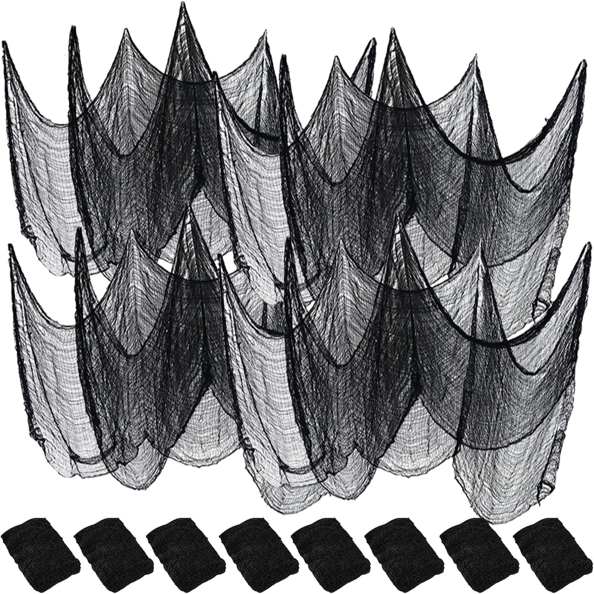 8Pcs Halloween Creepy Cloth Spooky Gauze Fabric Tapestry Decorations
