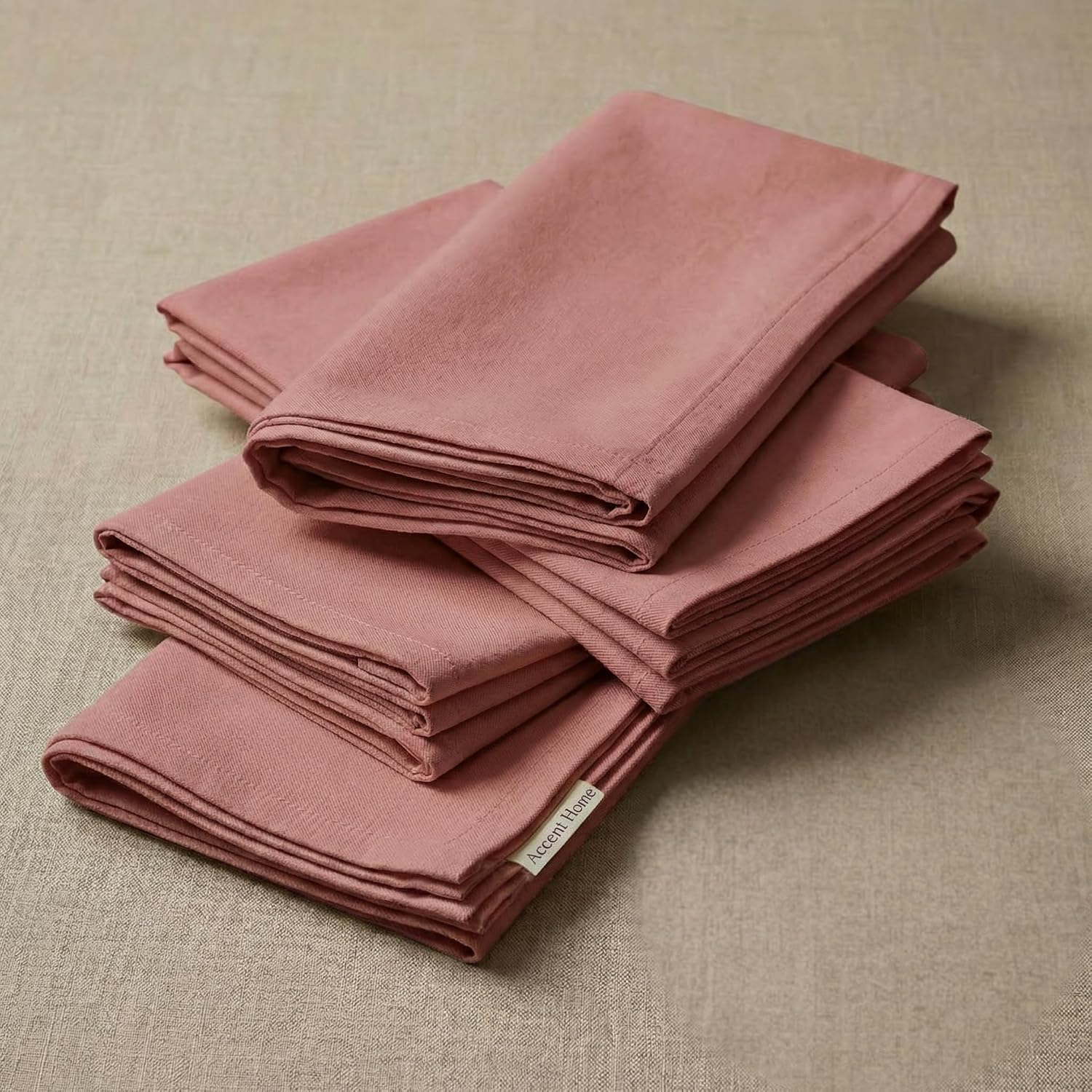 Accent Home 100% Cotton Napkins, Delicate Cloth Napkins for Dinners | 100% Pure Cotton Napkins, Economy Pack, Multi