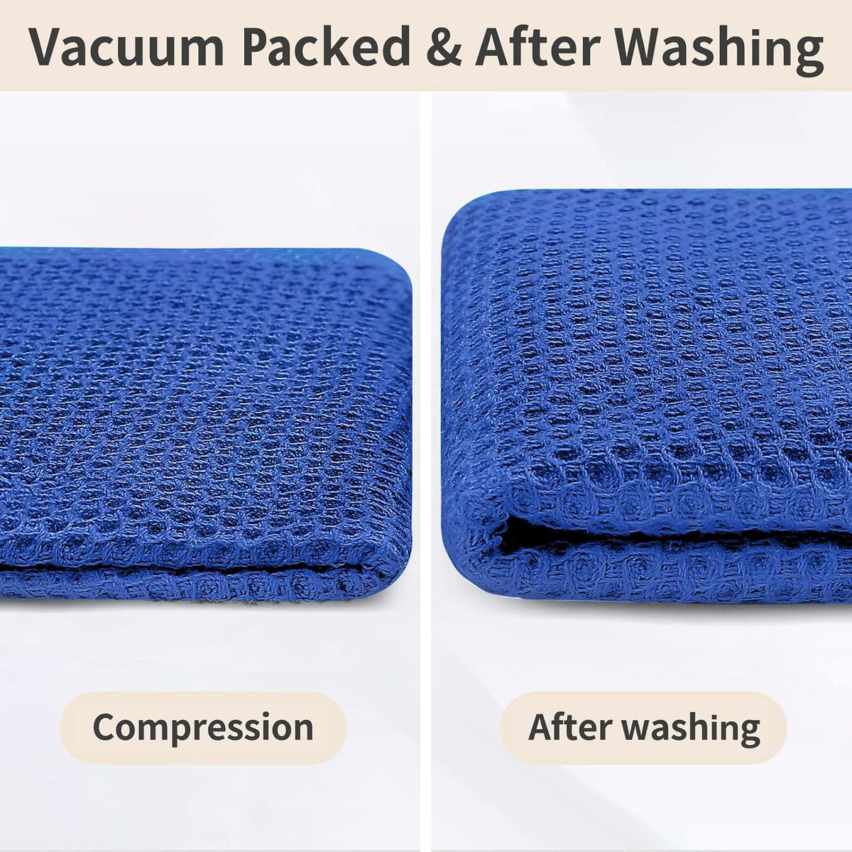 Homaxy 10 Pack 100% Cotton Kitchen Towels and Dishcloths Set, Blueberry | 12 x 12 Inches and 13 x 28 Inches Kitchen